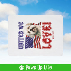 Maltese Dog United We Love Fleece Sherpa Blanket - Perfect for Snuggling and Cozy Napping | Paws Up Life, LLC