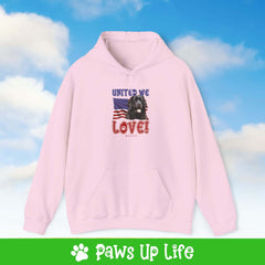 Newfoundland Dog United We Love Unisex Hoodie Hooded Sweatshirt Classic Comfy Cotton | Paws Up Life, LLC