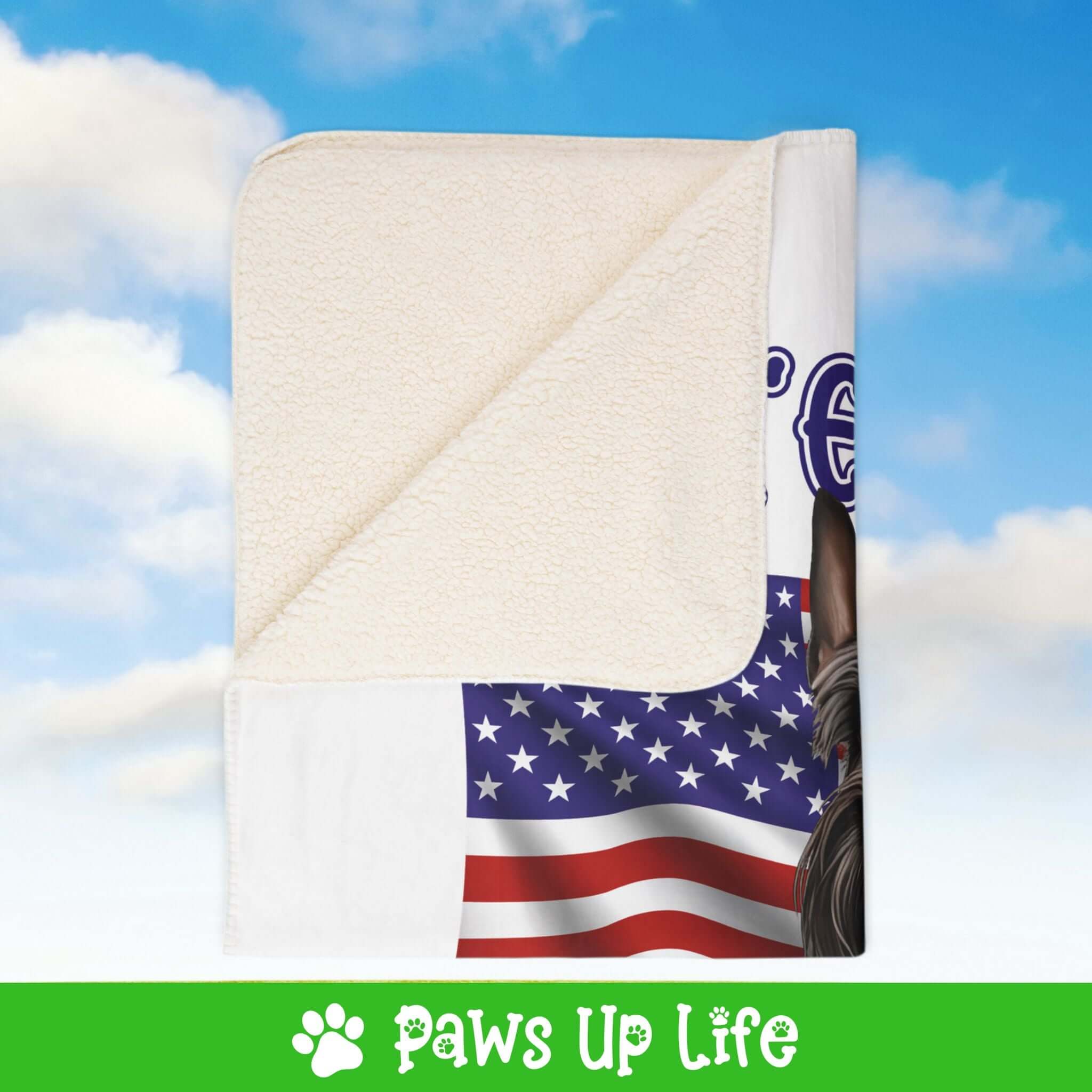 "United We Love" Scottish Terrier Patriotic Fleece Sherpa Blanket - Perfect for Snuggling and Cozy Napping | Paws Up Life, LLC