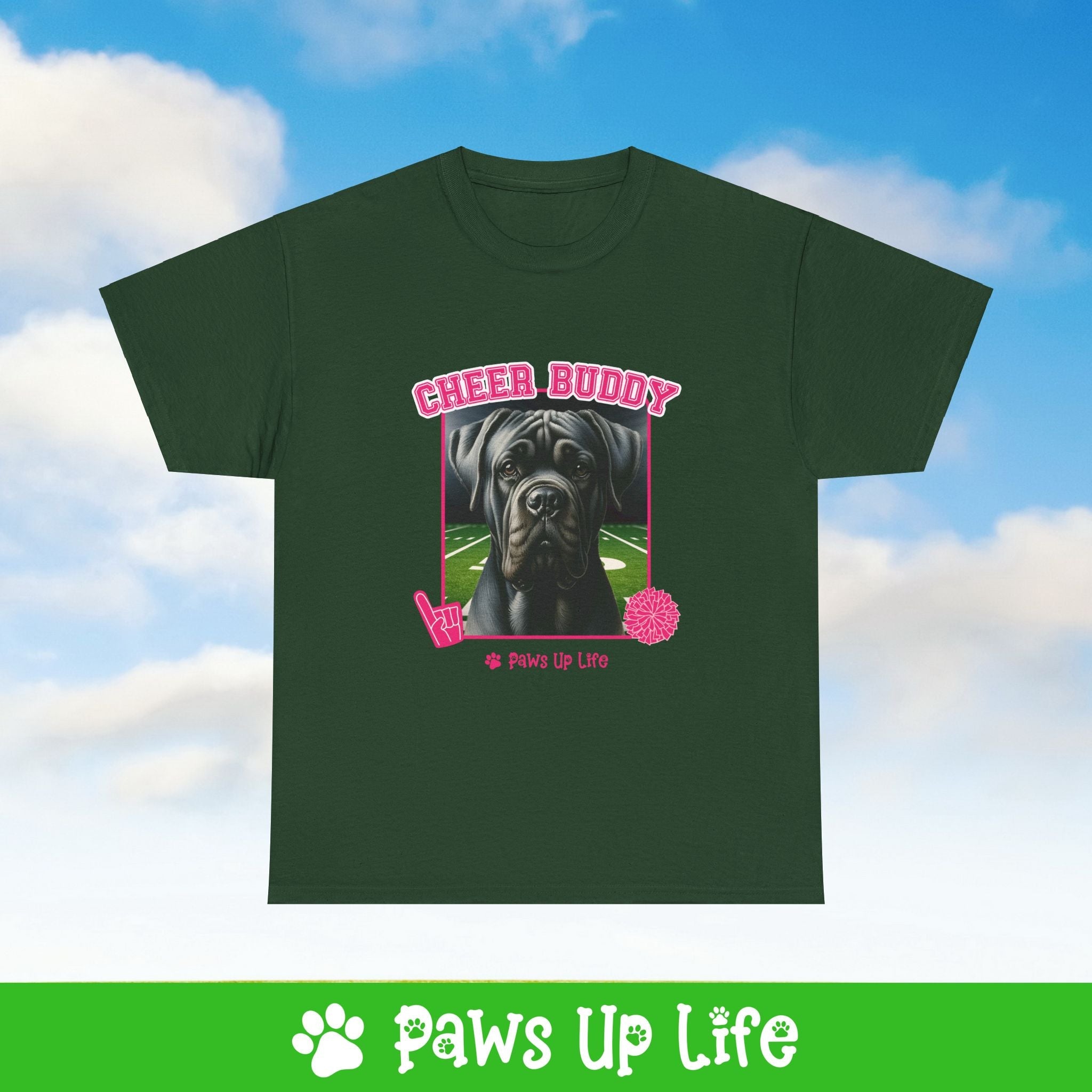 Cane Corso Football Cheer Buddy Cheerleading Dog Tee, Shirt, Unisex Pet Lover Gift, Dog Mom Dad Tshirt, Animal Rescue Advocate, Cute Puppy Graphic Top Classic Collar | Paws Up Life, LLC