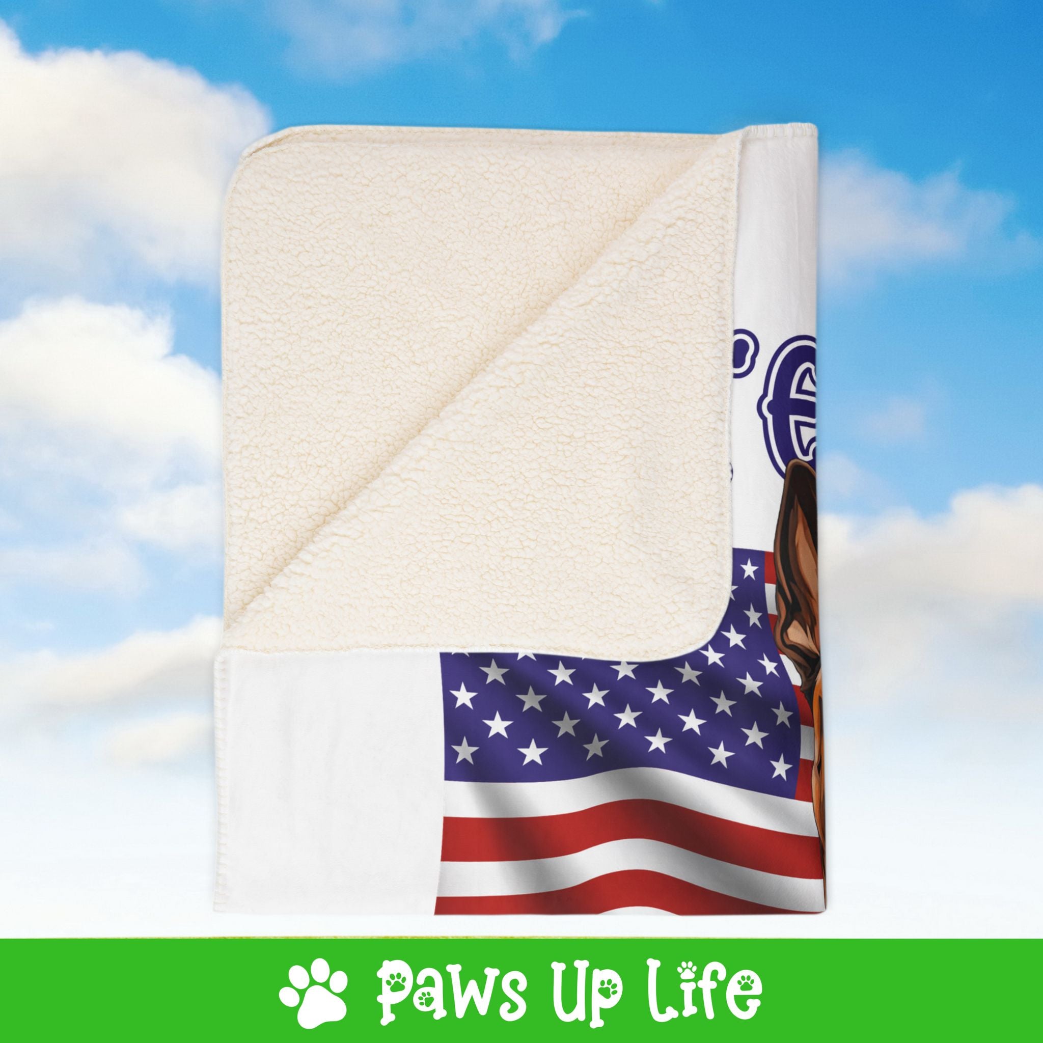 Belgian Malinois Dog United We Love Fleece Sherpa Blanket - Perfect for Snuggling and Cozy Napping | Paws Up Life, LLC