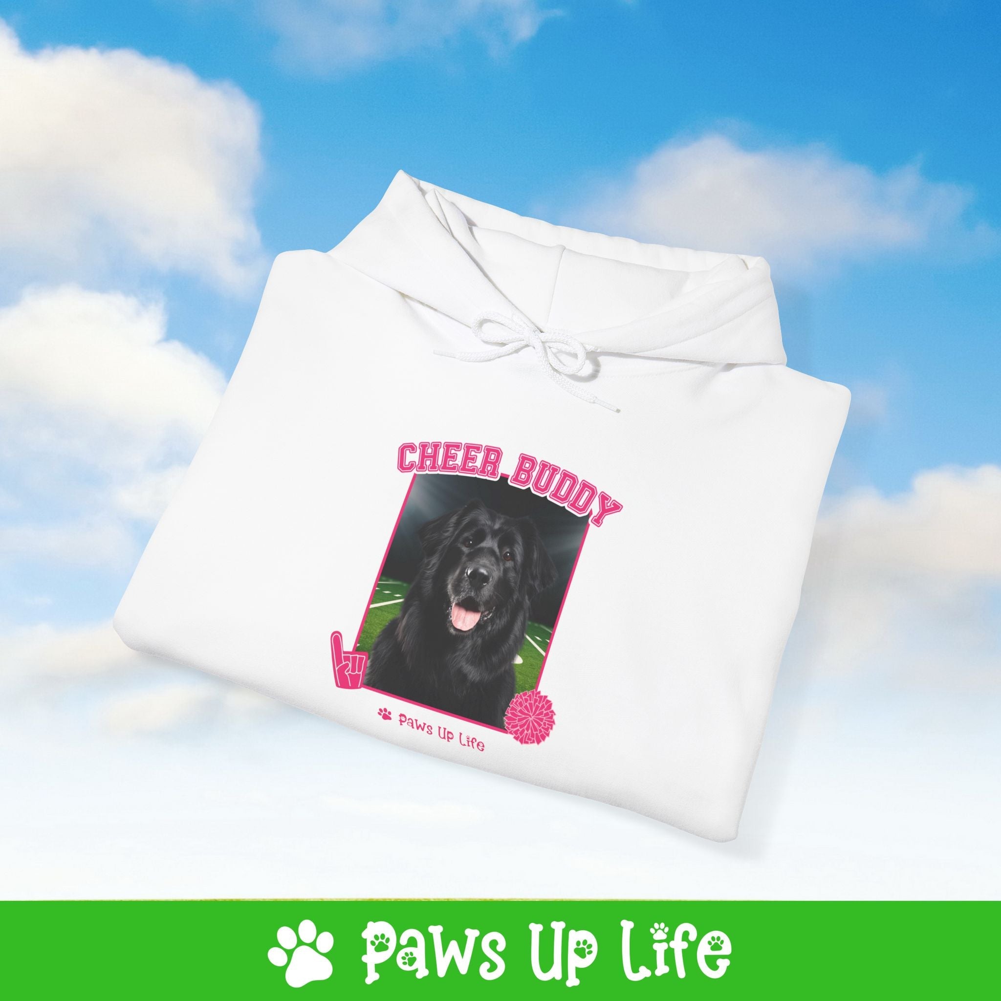 Great Pyrenes Football Cheer Buddy Cheerleading Dog Unisex Hoodie Hooded Sweatshirt Classic Comfy Cotton