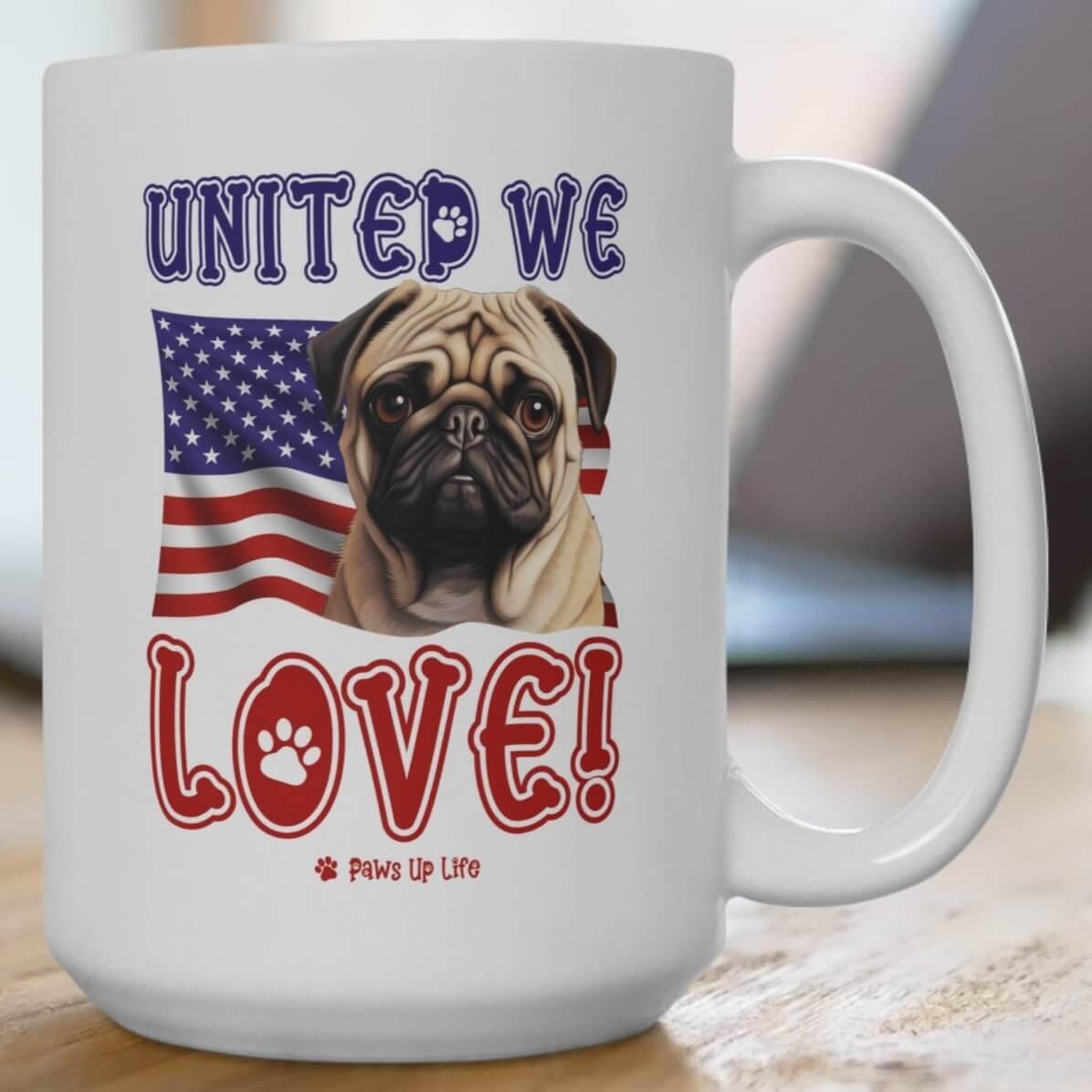 Pug Dog Patriotic Mug