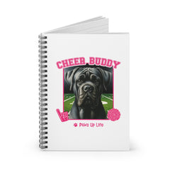 Cane Corso Football Cheer Buddy Cheerleading Dog Spiral Notebook for Office and Home - Ruled Line | Paws Up Life, LLC