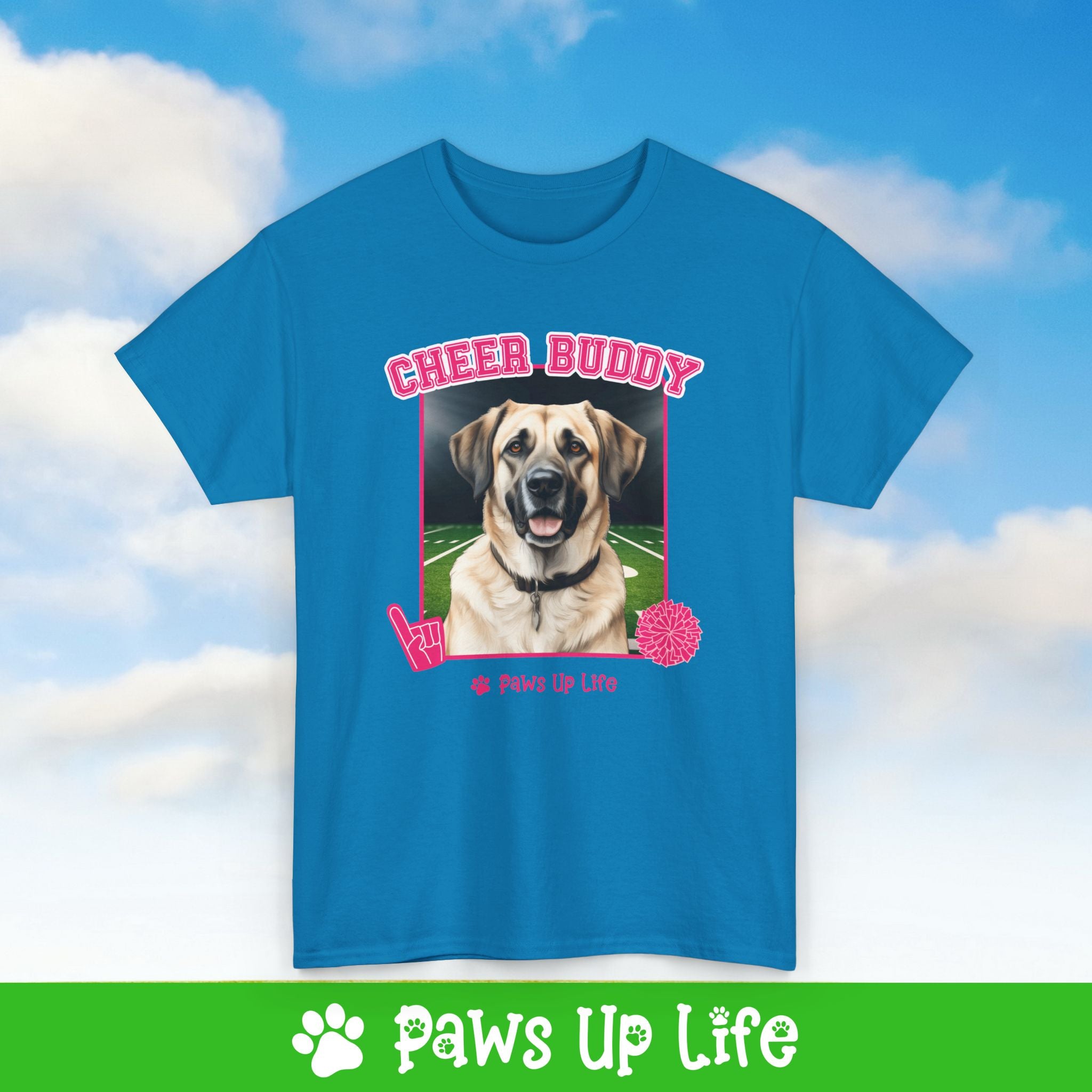 Anatolian Shepherd Cheer Buddy Cheerleading Dog Tee, Shirt, Unisex Pet Lover Gift, Dog Mom Dad Tshirt, Animal Rescue Advocate, Cute Puppy Graphic Top Classic Collar | Paws Up Life, LLC