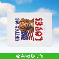 Nova Scotia Duck Tolling Retriever Dog United We Love Fleece Sherpa Blanket - Perfect for Snuggling and Cozy Napping | Paws Up Life, LLC