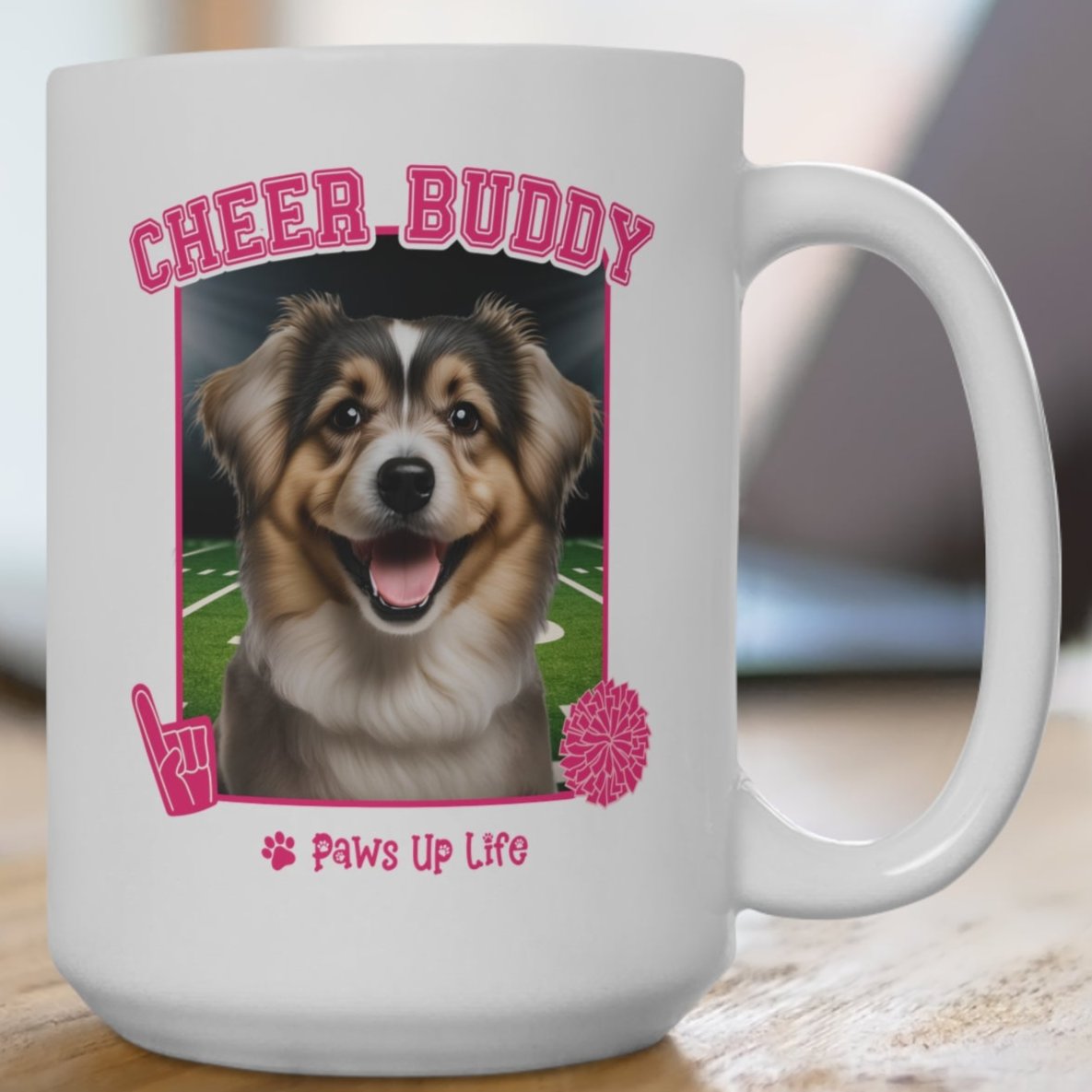 Havanese Football Cheer Buddy Cheerleading Dog 15oz Large Coffee Mug Ceramic Drinkware Tea Washable | Paws Up Life, LLC