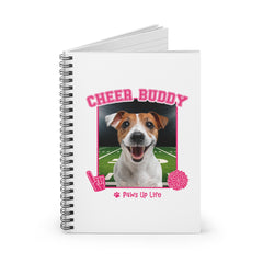 Jack Russell Football Cheer Buddy Cheerleading Dog Spiral Notebook for Office and Home - Ruled Line | Paws Up Life, LLC