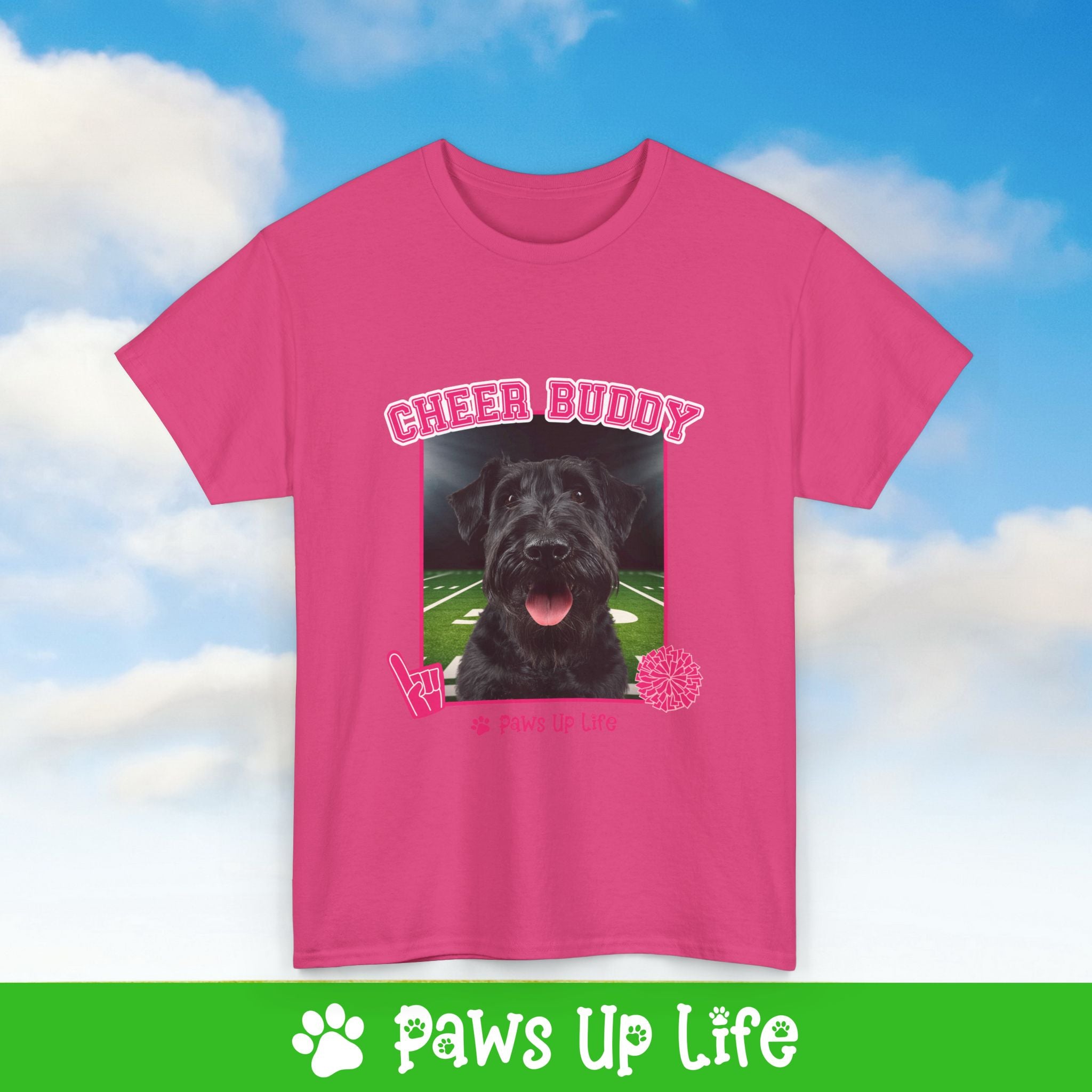 Irish Terrier Football Cheer Buddy Cheerleading Dog Tee, Shirt, Unisex Pet Lover Gift, Dog Mom Dad Tshirt, Animal Rescue Advocate, Cute Puppy Graphic Top Classic Collar | Paws Up Life, LLC