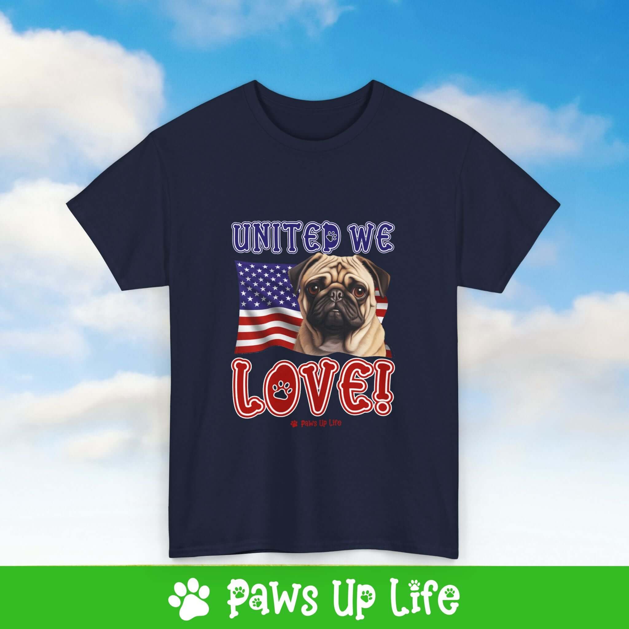 Pug Dog Patriotic TShirt