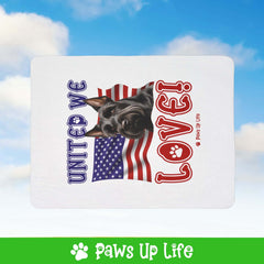 "United We Love" Scottish Terrier Patriotic Fleece Sherpa Blanket - Perfect for Snuggling and Cozy Napping | Paws Up Life, LLC