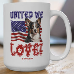 Cardigan Welsh Corgi Dog United We Love 15oz Large Coffee Mug Ceramic Drinkware Tea Washable | Paws Up Life, LLC