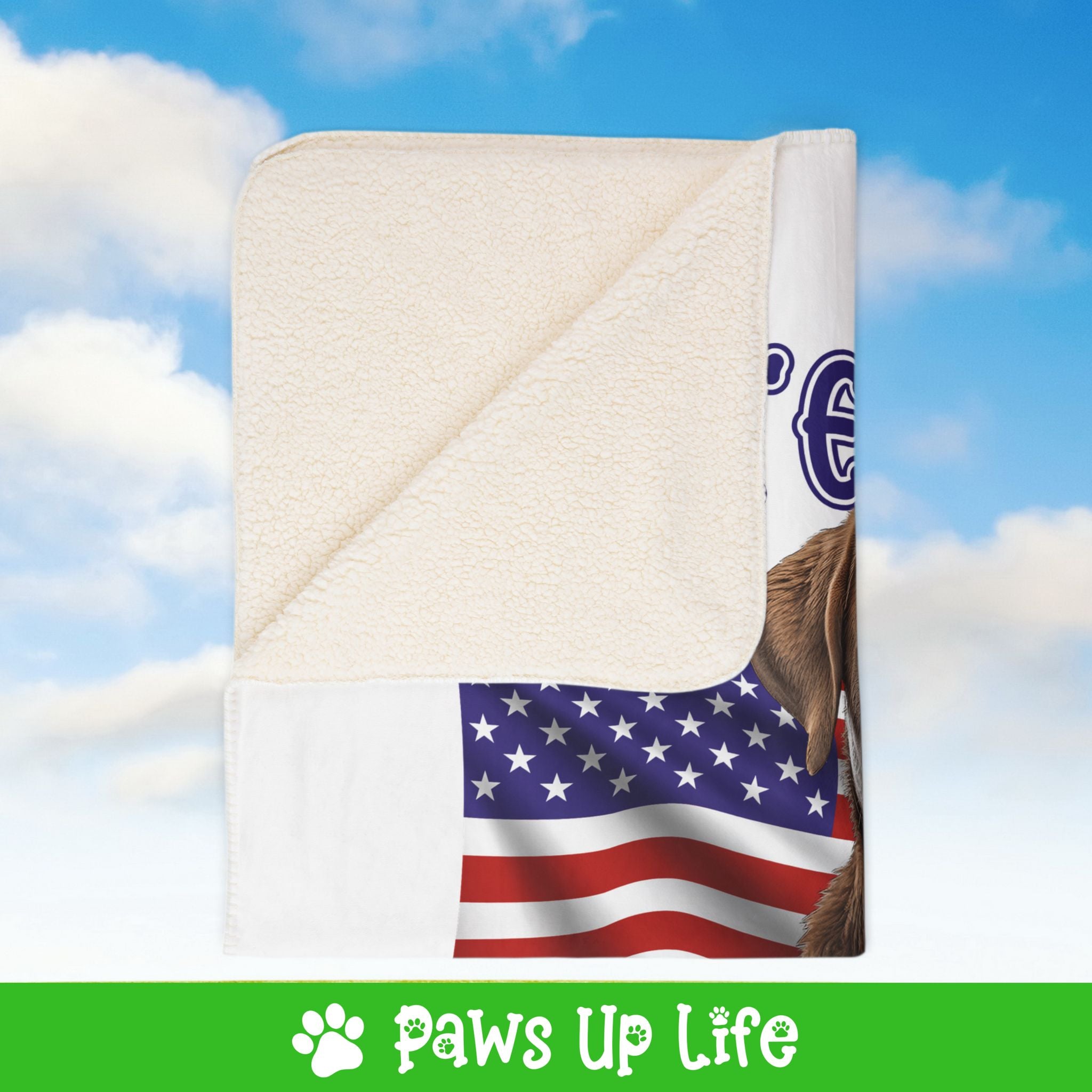 Chesapeake Bay Retriever Dog United We Love Fleece Sherpa Blanket - Perfect for Snuggling and Cozy Napping | Paws Up Life, LLC