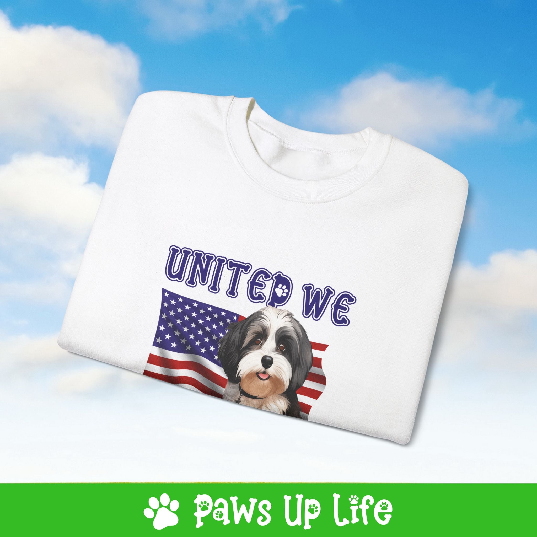 Havanese Dog United We Love Dog Crewneck Sweatshirt, Unisex Gift for Animal Lovers, Dog Mom Dad Sweatshirt, Cute Dog Lover Apparel, Fun Pet | Paws Up Life, LLC