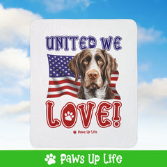 German Wirehaired Pointer Dog United We Love Fleece Sherpa Blanket - Perfect for Snuggling and Cozy Napping | Paws Up Life, LLC