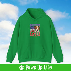 Fox Terrier Dog United We Love Unisex Hoodie Hooded Sweatshirt Classic Comfy Cotton | Paws Up Life, LLC