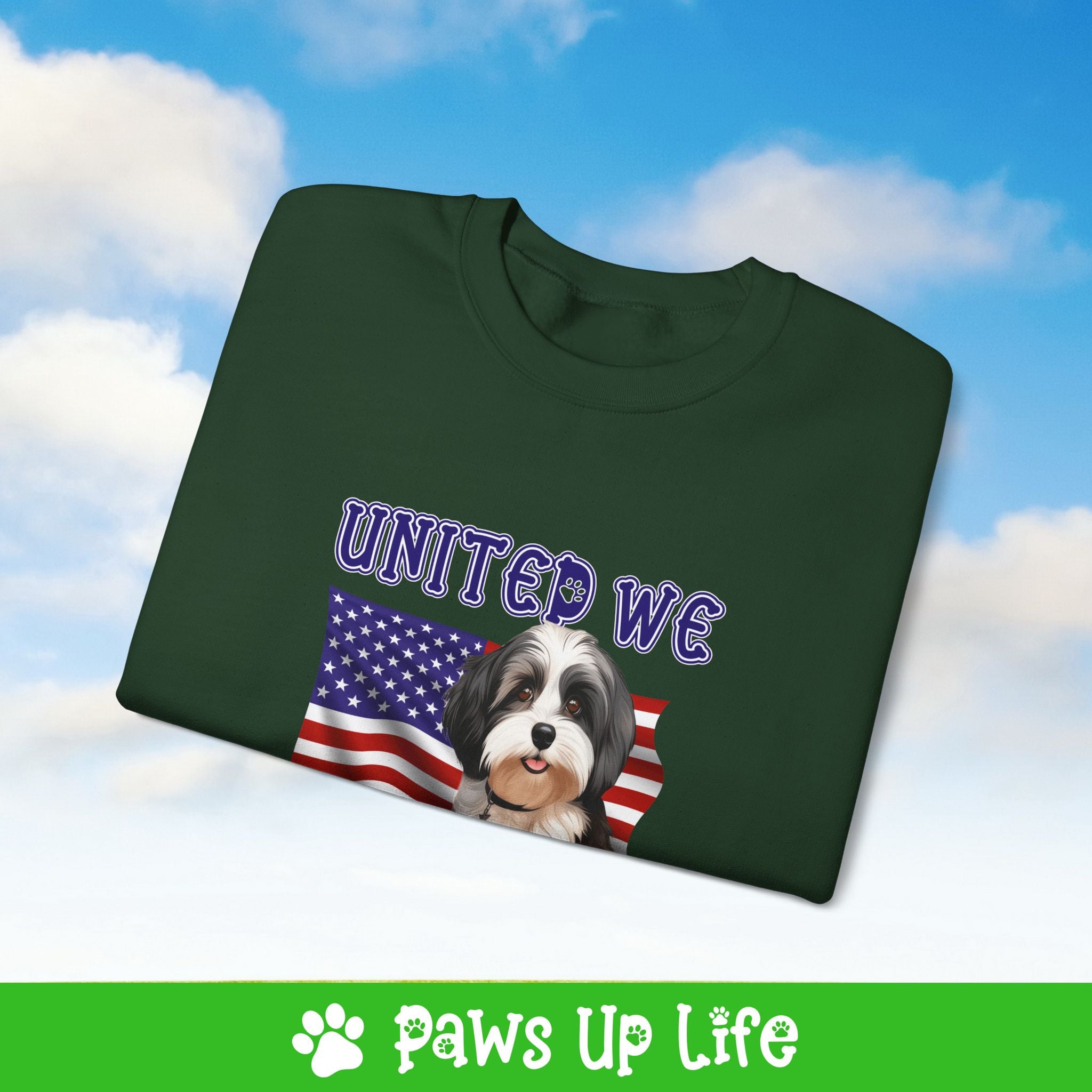 Havanese Dog United We Love Dog Crewneck Sweatshirt, Unisex Gift for Animal Lovers, Dog Mom Dad Sweatshirt, Cute Dog Lover Apparel, Fun Pet | Paws Up Life, LLC