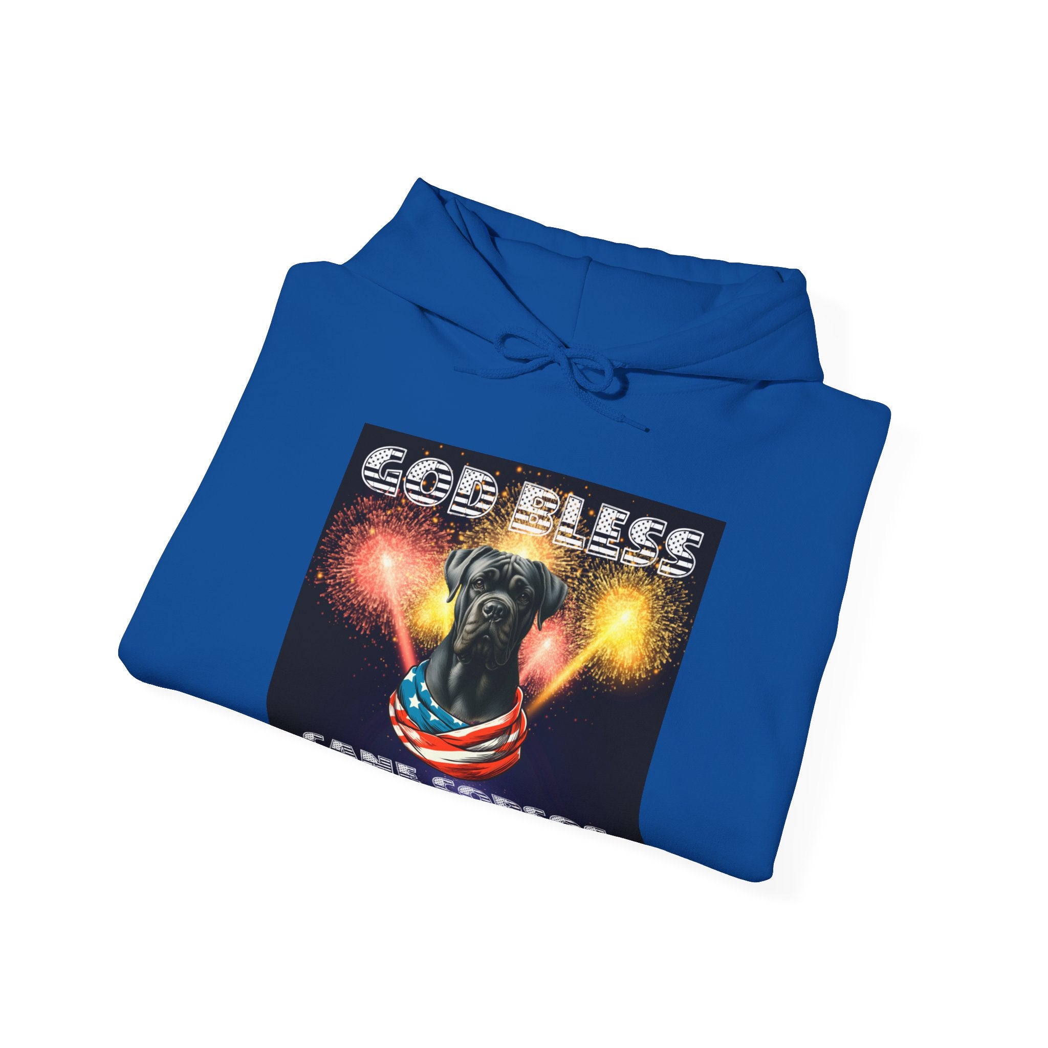 God Bless Cane Corso Patriotic Unisex Sweatshirt Heavy Blend™ Hooded | Paws Up Life, LLC