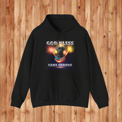 God Bless Cane Corso Patriotic Unisex Sweatshirt Heavy Blend™ Hooded | Paws Up Life, LLC