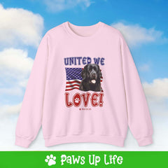 Newfoundland Dog United We Love Dog Crewneck Sweatshirt, Unisex Gift for Animal Lovers, Dog Mom Dad Sweatshirt, Cute Dog Lover Apparel, Fun Pet | Paws Up Life, LLC