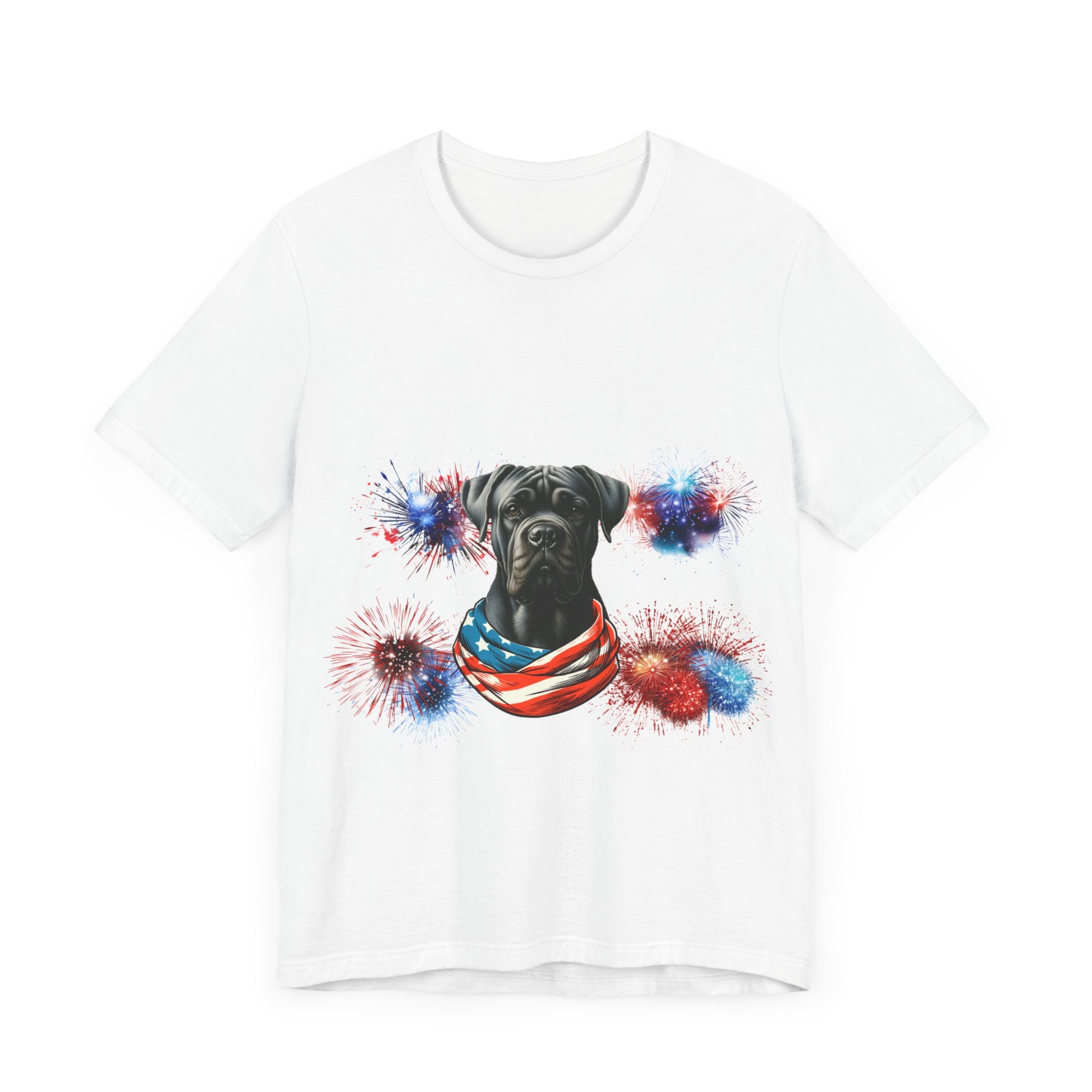 Celebrate Cane Corso Dog Patriotic Unisex Jersey Short Sleeve Tee Bella Canvas 3001 | Paws Up Life, LLC