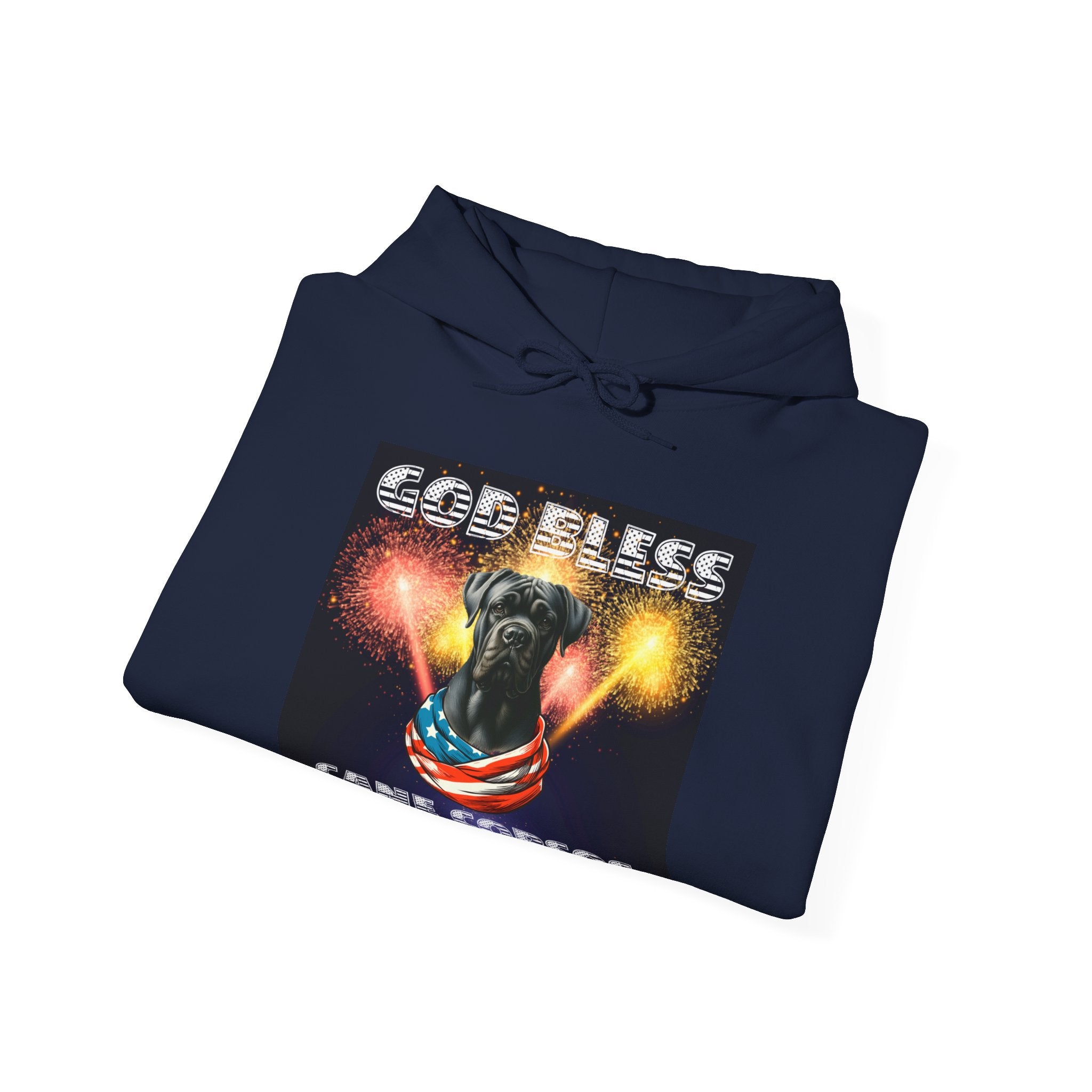 God Bless Cane Corso Patriotic Unisex Sweatshirt Heavy Blend™ Hooded | Paws Up Life, LLC