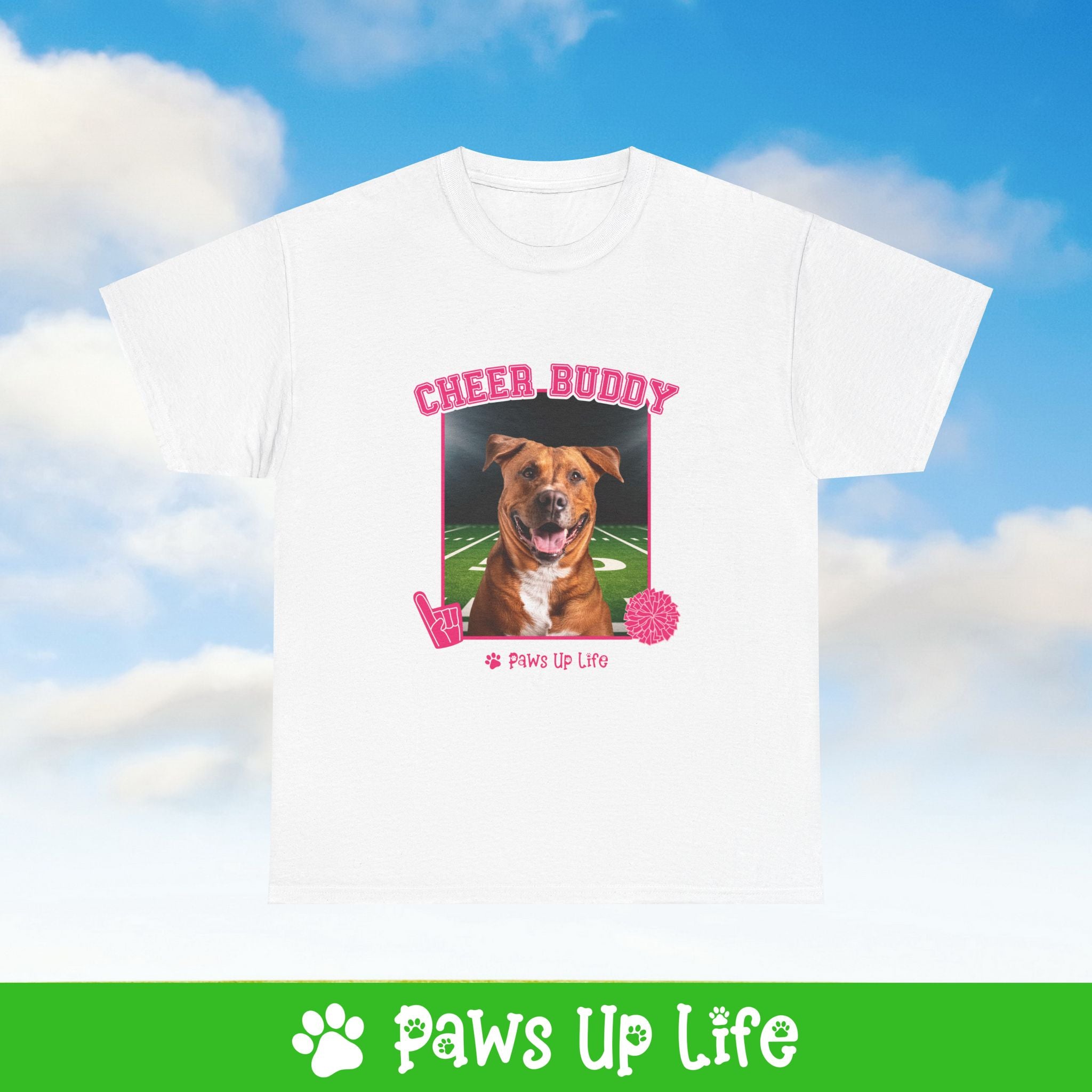 Beauceron Cheer Buddy Cheerleading Dog Tee, Shirt, Unisex Pet Lover Gift, Dog Mom Dad Tshirt, Animal Rescue Advocate, Cute Puppy Graphic Top Classic Collar | Paws Up Life, LLC