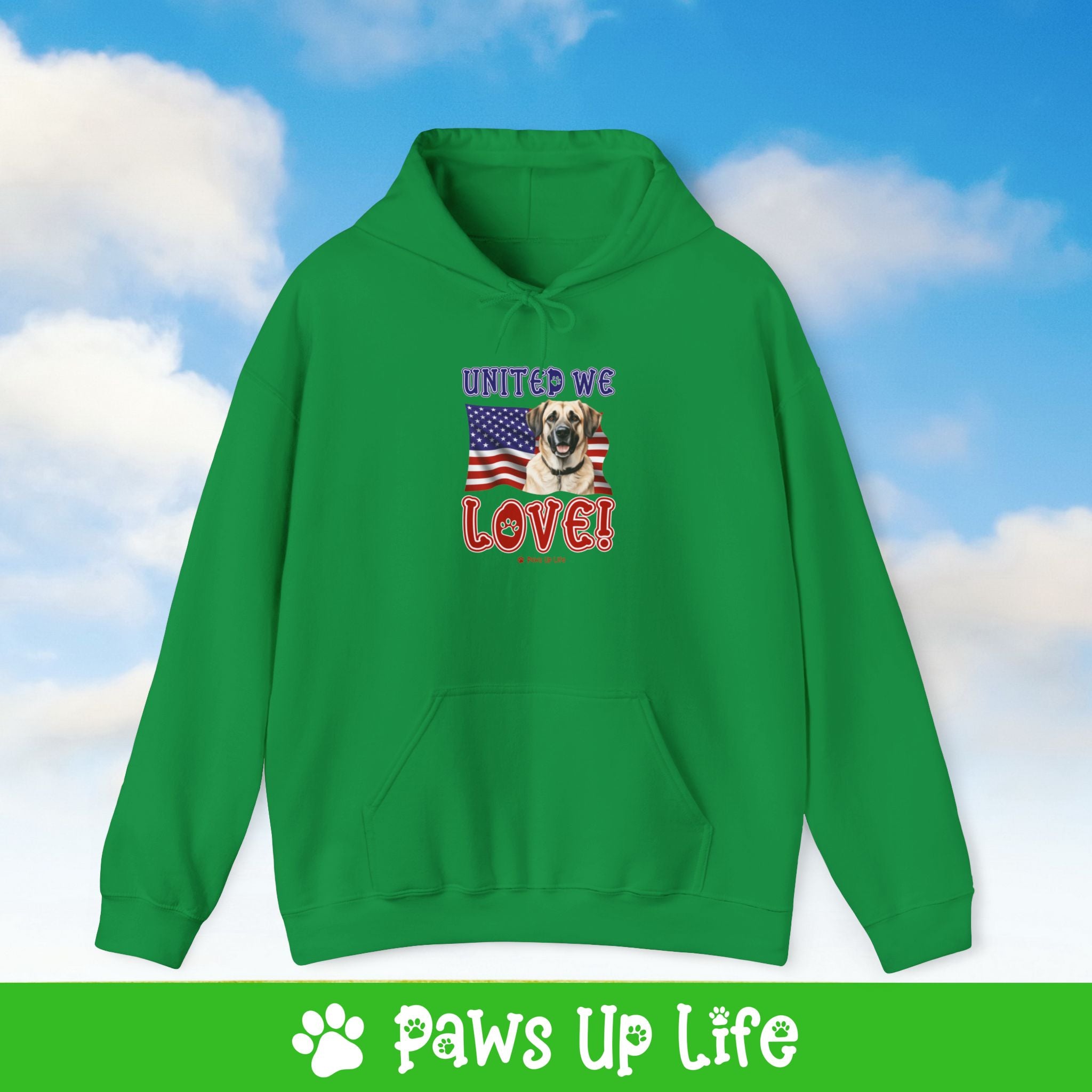 Anatolian Shepherd Dog United We Love Unisex Hoodie Hooded Sweatshirt Classic Comfy Cotton