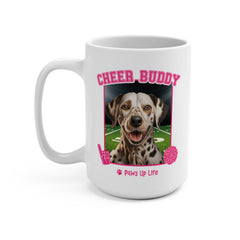 Dalmation Football Cheer Buddy Cheerleading Dog 15oz Large Coffee Mug Ceramic Drinkware Tea Washable | Paws Up Life, LLC