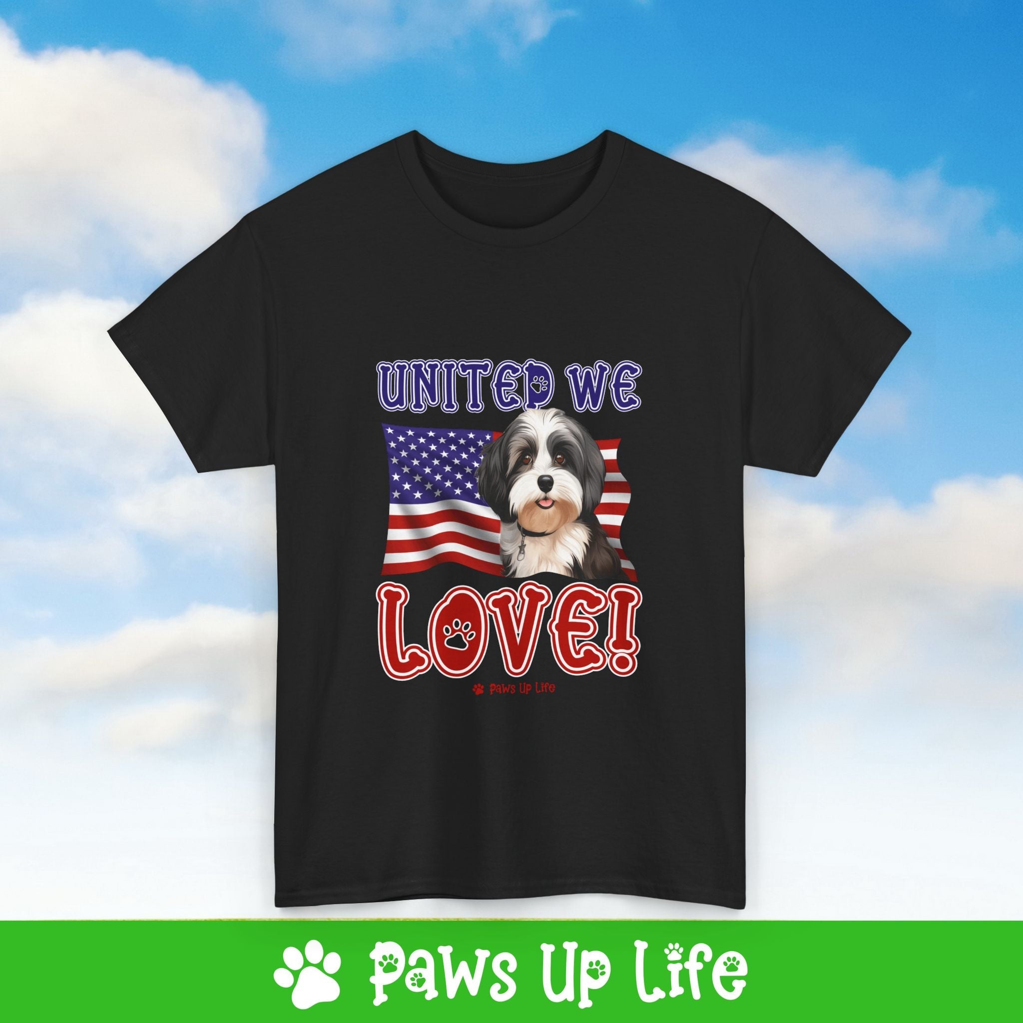 Havanese Dog United We Love Dog Tee, Shirt, Unisex Pet Lover Gift, Dog Mom Dad Tshirt, Animal Rescue Advocate, Cute Puppy Graphic Top Classic Collar | Paws Up Life, LLC