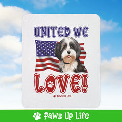 Havanese Dog United We Love Fleece Sherpa Blanket - Perfect for Snuggling and Cozy Napping | Paws Up Life, LLC