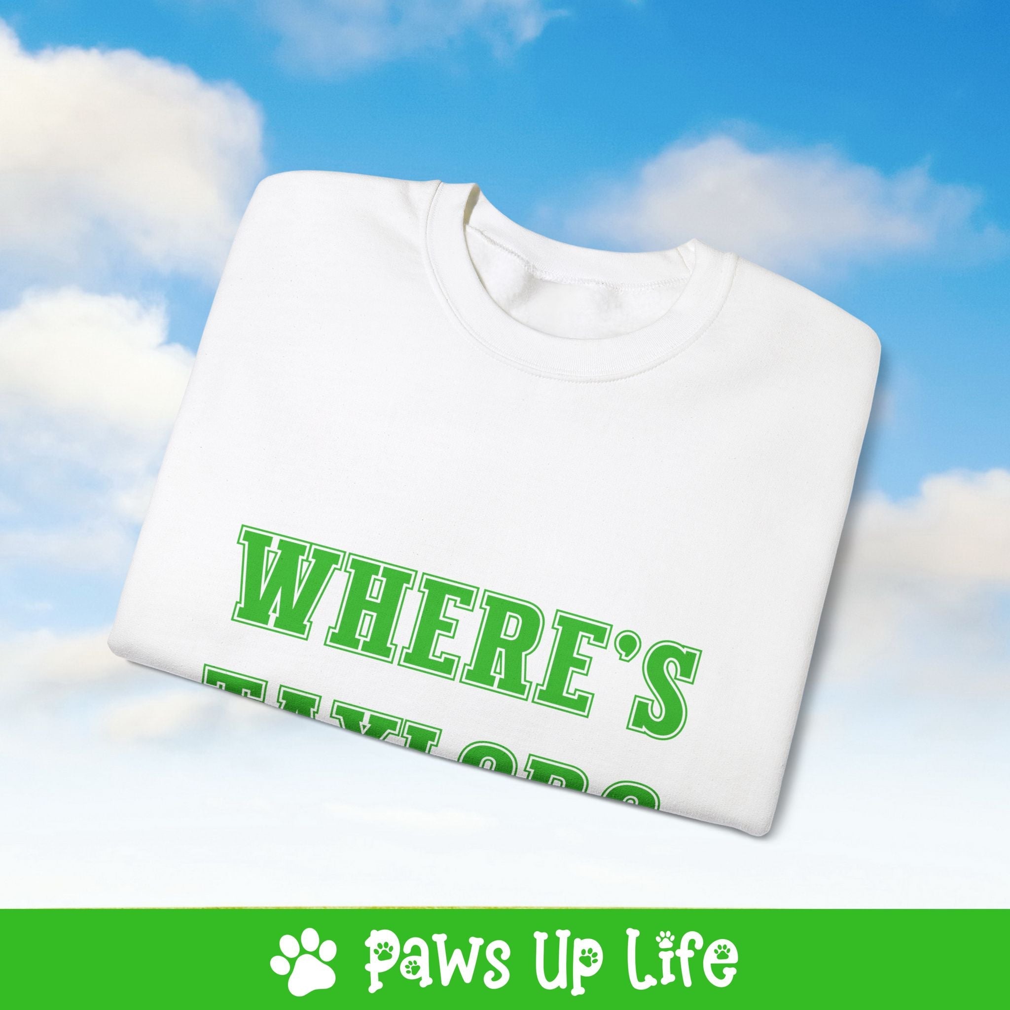 Where's Taylor Football Crewneck Sweatshirt, Unisex Gift for Animal Lovers, Dog Mom Dad Sweatshirt, Cute Dog Lover Apparel, Fun Pet | Paws Up Life, LLC