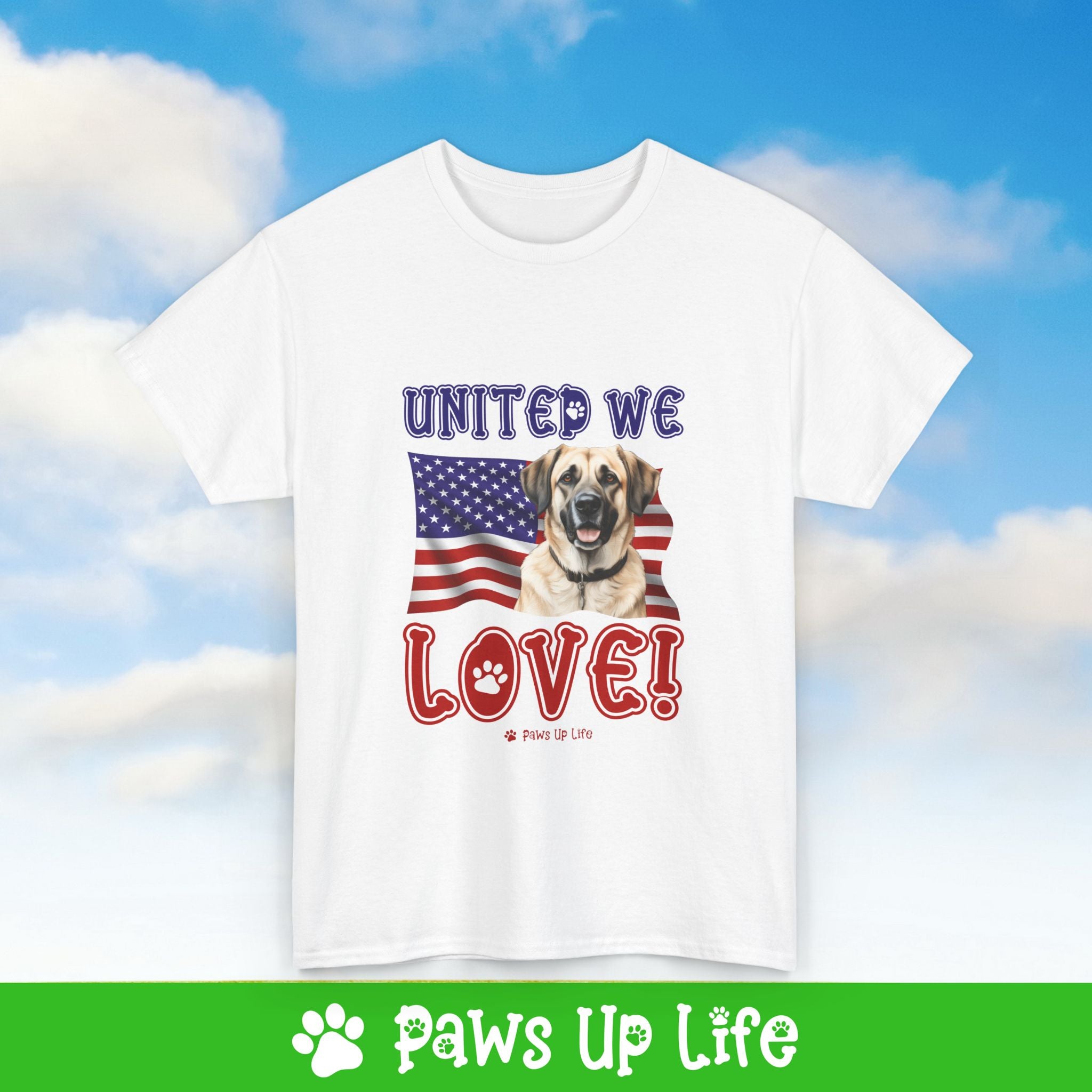 Anatolian Shepherd Dog United We Love Dog Tee, Shirt, Unisex Pet Lover Gift, Dog Mom Dad Tshirt, Animal Rescue Advocate, Cute Puppy Graphic Top Classic Collar