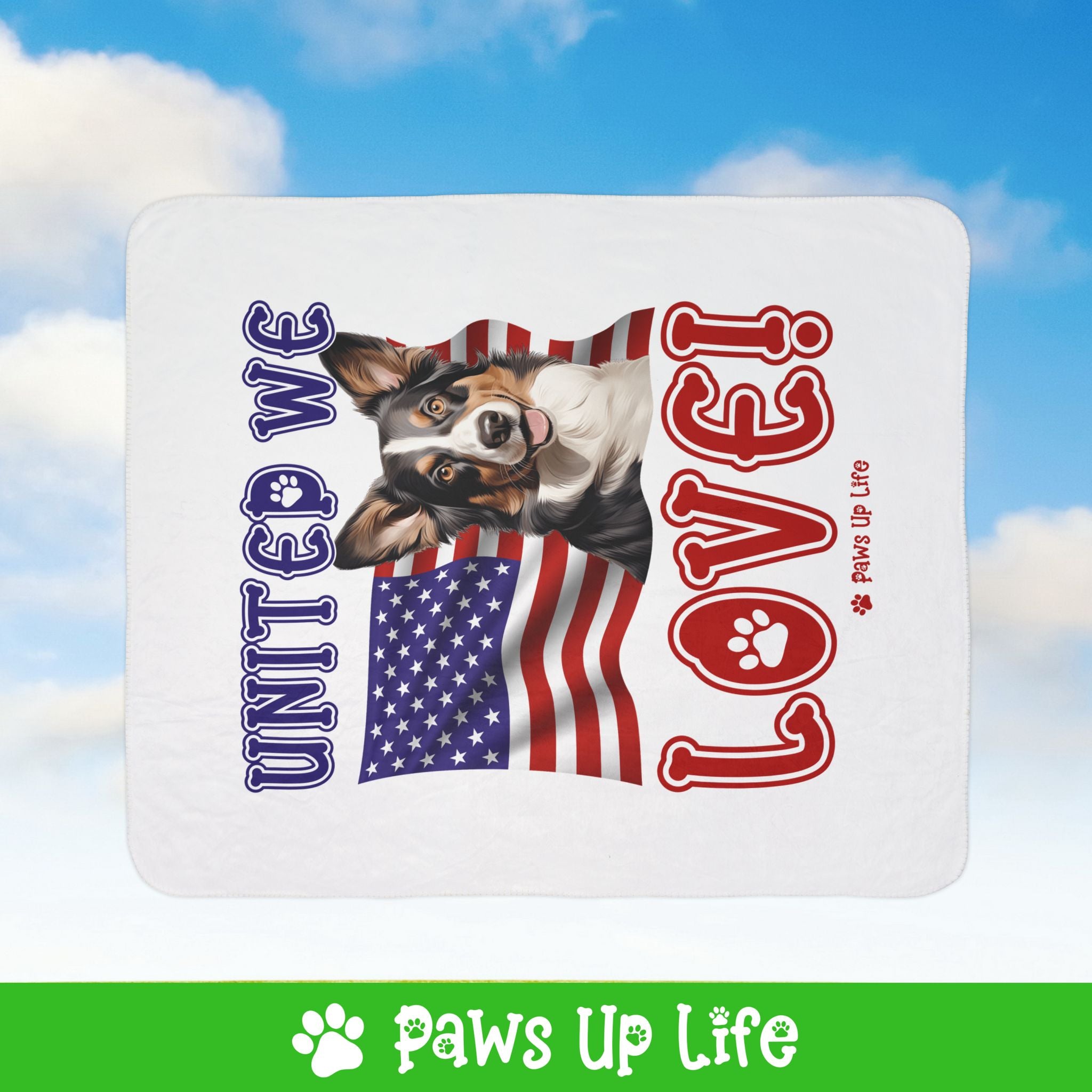 Cardigan Welsh Corgi Dog United We Love Fleece Sherpa Blanket - Perfect for Snuggling and Cozy Napping | Paws Up Life, LLC