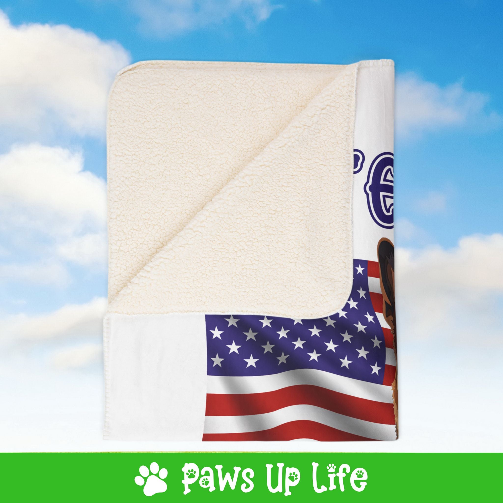 German Shepherd Dog United We Love Fleece Sherpa Blanket - Perfect for Snuggling and Cozy Napping | Paws Up Life, LLC