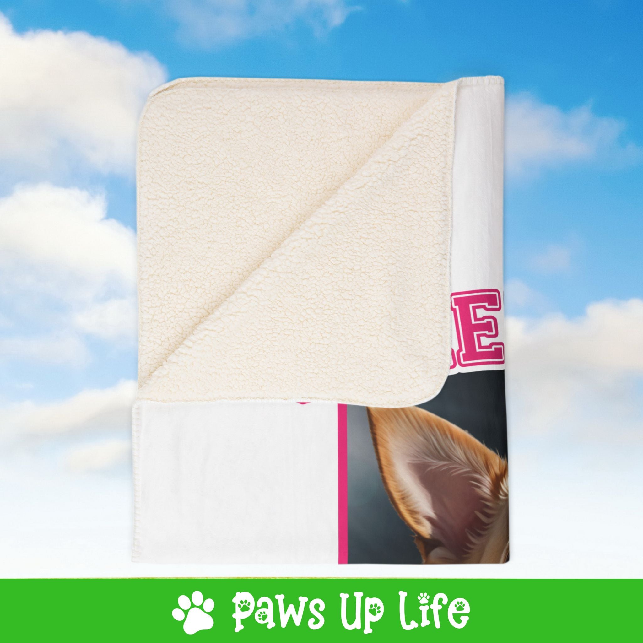 Chihuahua Football Cheer Buddy Cheerleading Dog Fleece Sherpa Blanket - Perfect for Snuggling and Cozy Napping | Paws Up Life, LLC