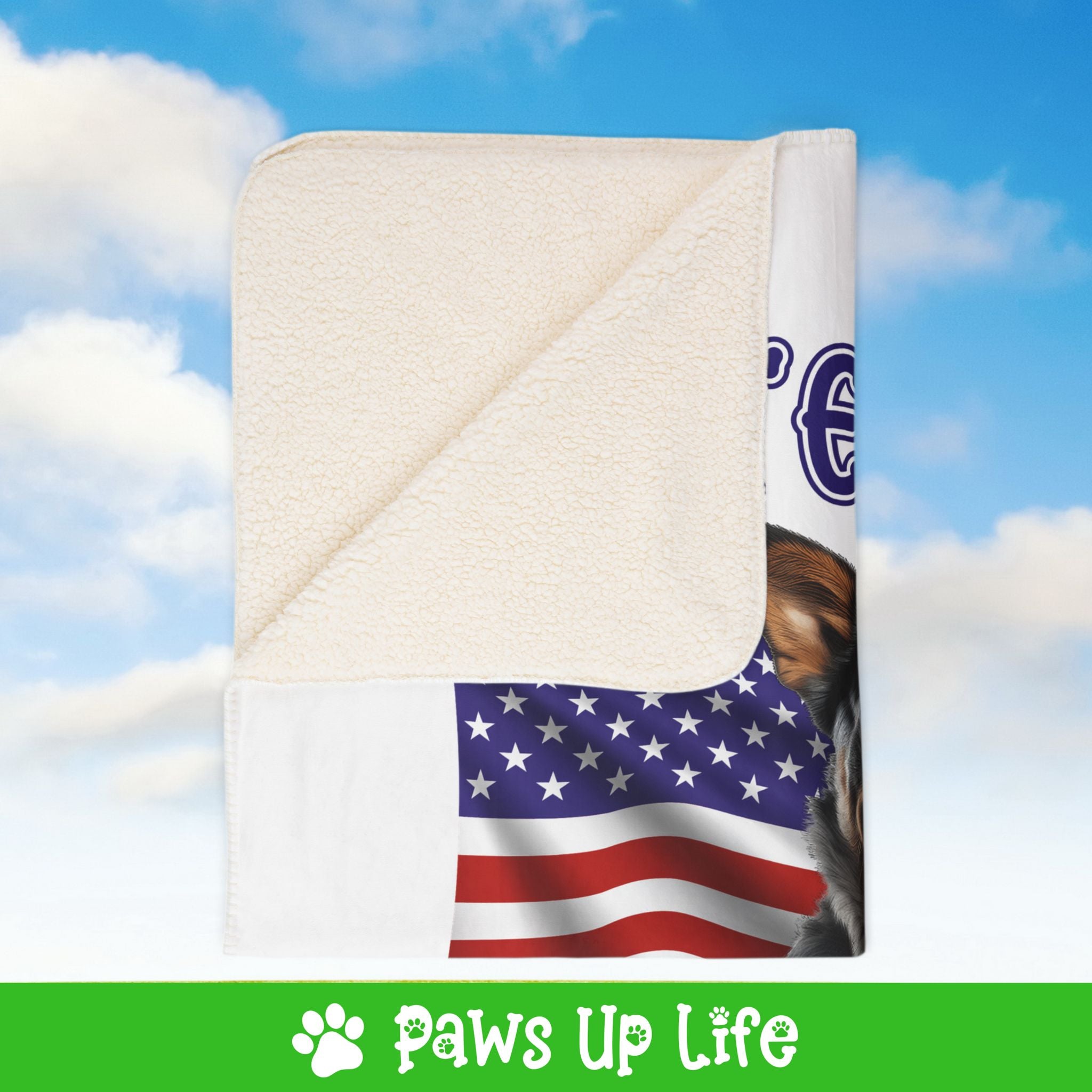 Australian Cattle Dog United We Love Fleece Sherpa Blanket - Perfect for Snuggling and Cozy Napping | Paws Up Life, LLC