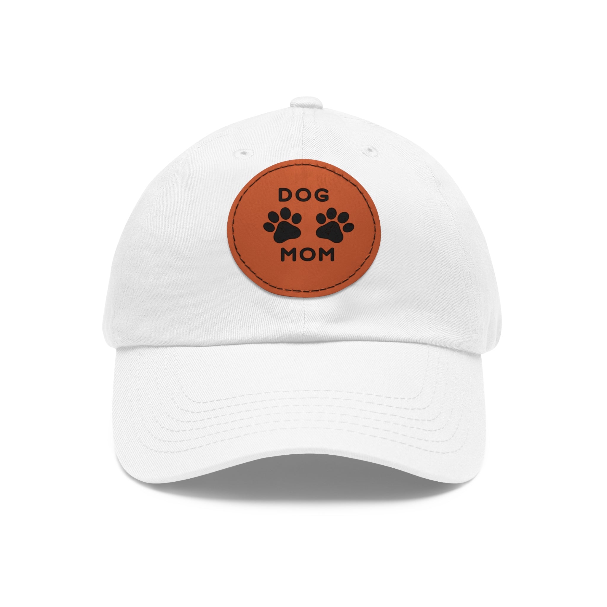 Dog Mom Embroidered Hat For Proud Pet Owners.  Sylish Baseball Cap.  Dog Mom Hat with Leather Patch (Round)| Gift For Her| Mother's Day| Birthday|Christmas| New Puppy| New Pet Owner| Pet Adoption | Paws Up Life, LLC