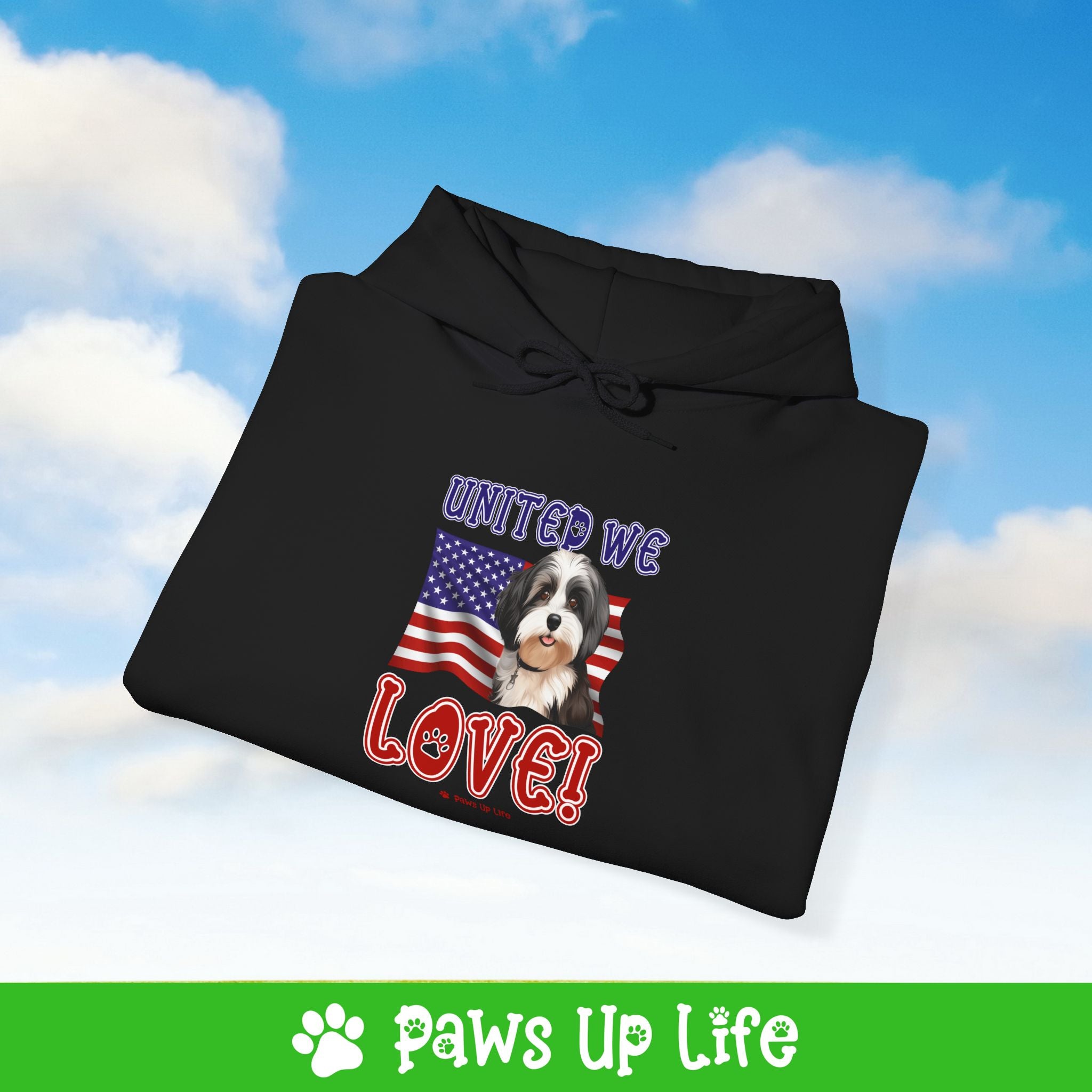 Havanese Dog United We Love Unisex Hoodie Hooded Sweatshirt Classic Comfy Cotton