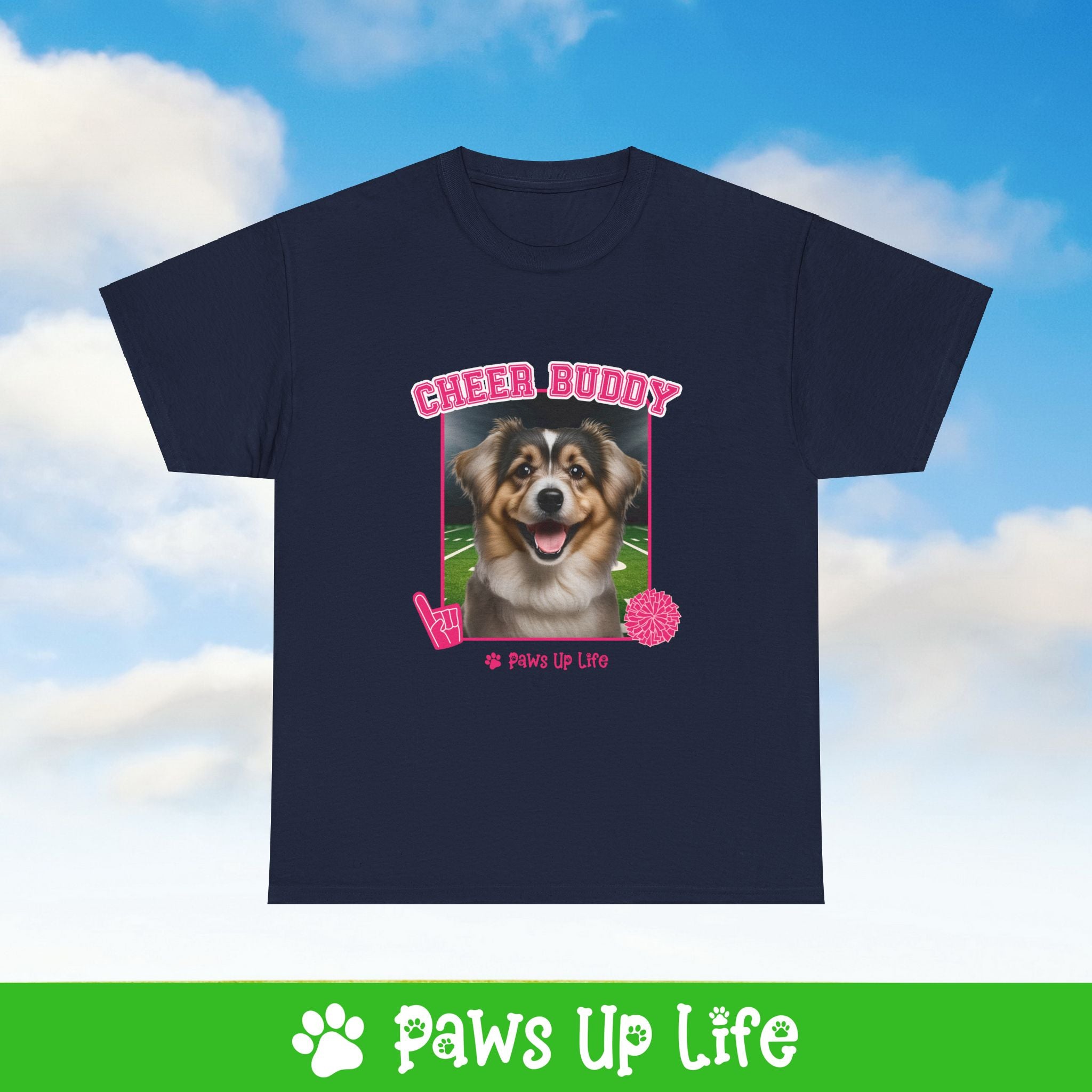 Havanese Football Cheer Buddy Cheerleading Dog Tee, Shirt, Unisex Pet Lover Gift, Dog Mom Dad Tshirt, Animal Rescue Advocate, Cute Puppy Graphic Top Classic Collar | Paws Up Life, LLC