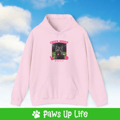 Black Scottish Terrier Football Cheer Buddy Cheerleading Dog Unisex Hoodie Hooded Sweatshirt Classic Comfy Cotton | Paws Up Life, LLC