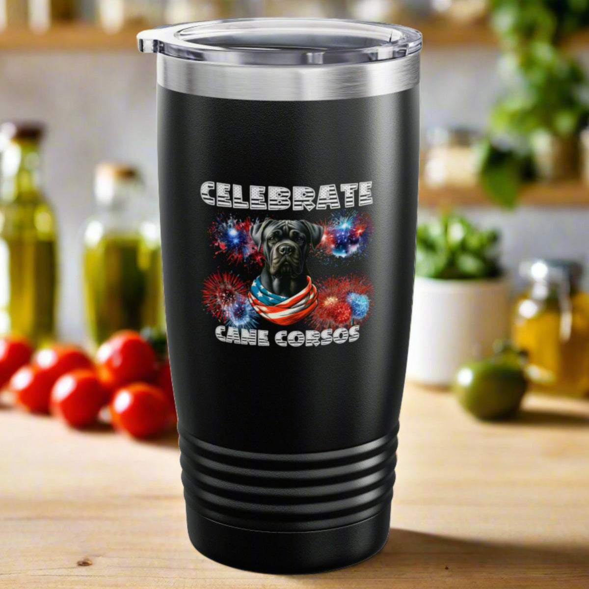 Celebrate Cane Corso Dog Patriotic Ringneck Tumbler, 20oz