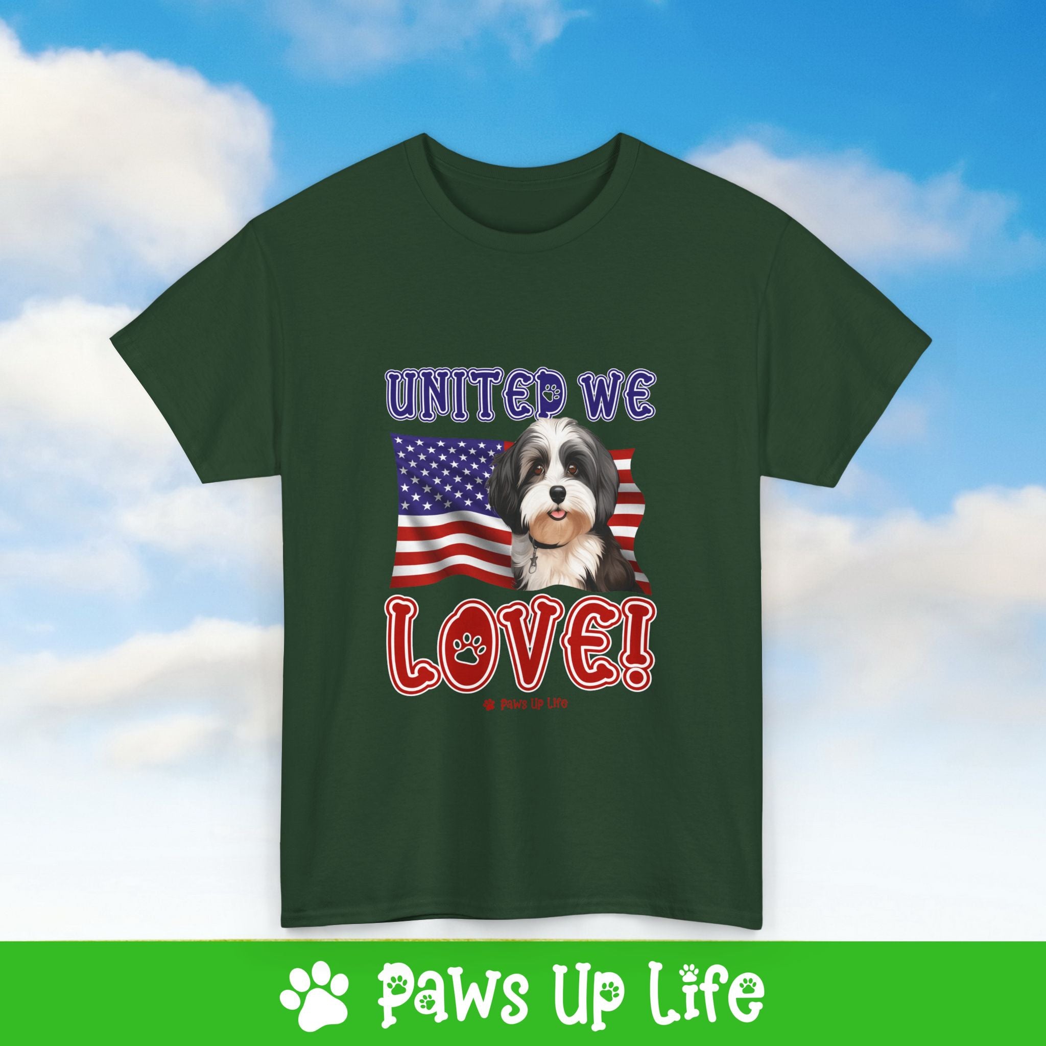 Havanese Dog United We Love Dog Tee, Shirt, Unisex Pet Lover Gift, Dog Mom Dad Tshirt, Animal Rescue Advocate, Cute Puppy Graphic Top Classic Collar | Paws Up Life, LLC