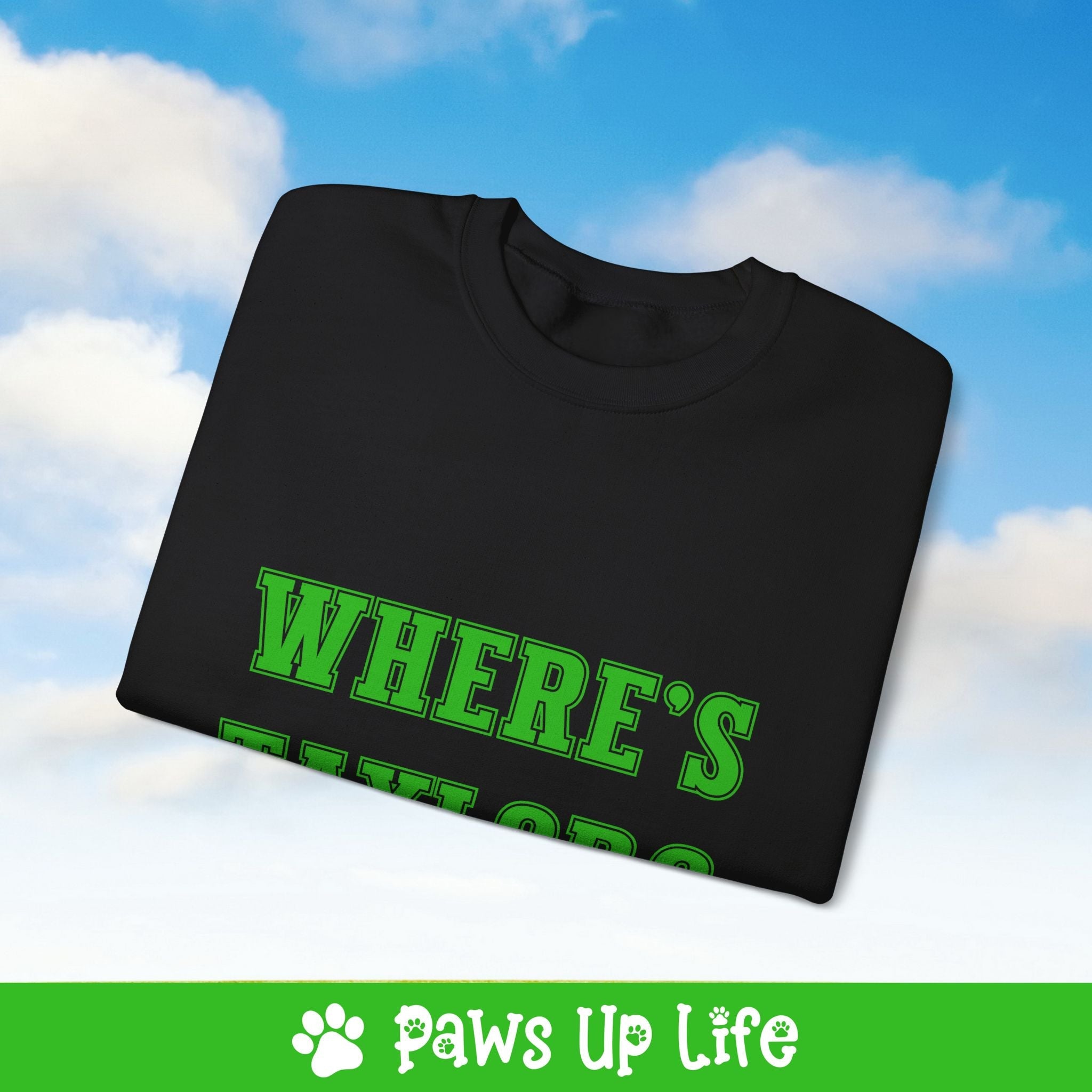 Where's Taylor Football Crewneck Sweatshirt, Unisex Gift for Animal Lovers, Dog Mom Dad Sweatshirt, Cute Dog Lover Apparel, Fun Pet | Paws Up Life, LLC