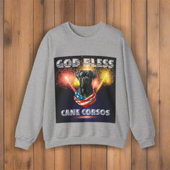 God Bless Cane Corso Patriotic Unisex Sweatshirt Heavy Blend™ Crewneck | Paws Up Life, LLC