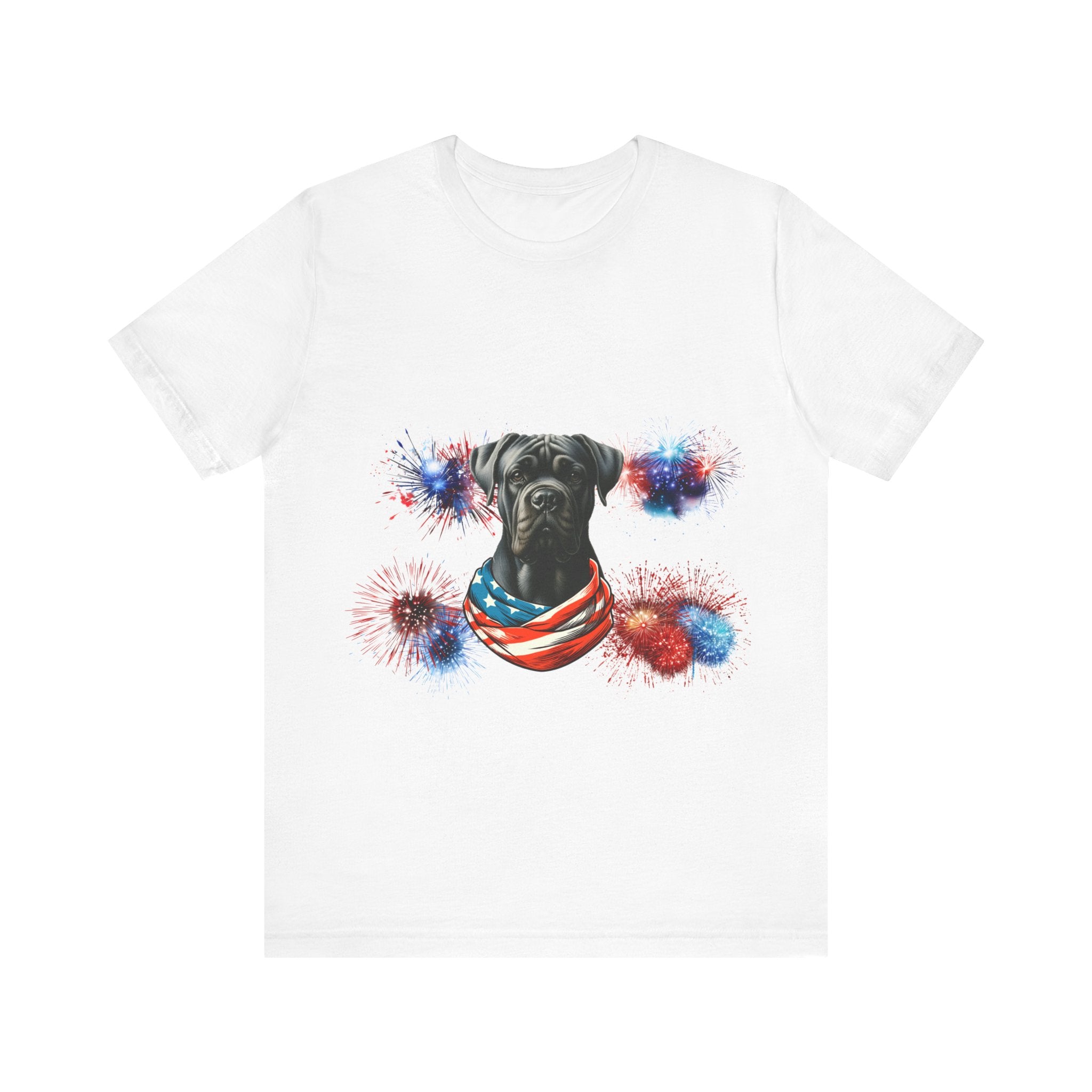 Celebrate Cane Corso Dog Patriotic Unisex Jersey Short Sleeve Tee Bella Canvas 3001 | Paws Up Life, LLC