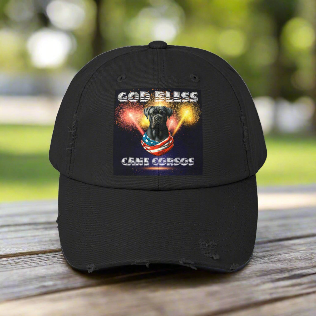 God Bless Cane Corso Patriotic Baseball Cap Hat Unisex OSFA Multiple Color Options