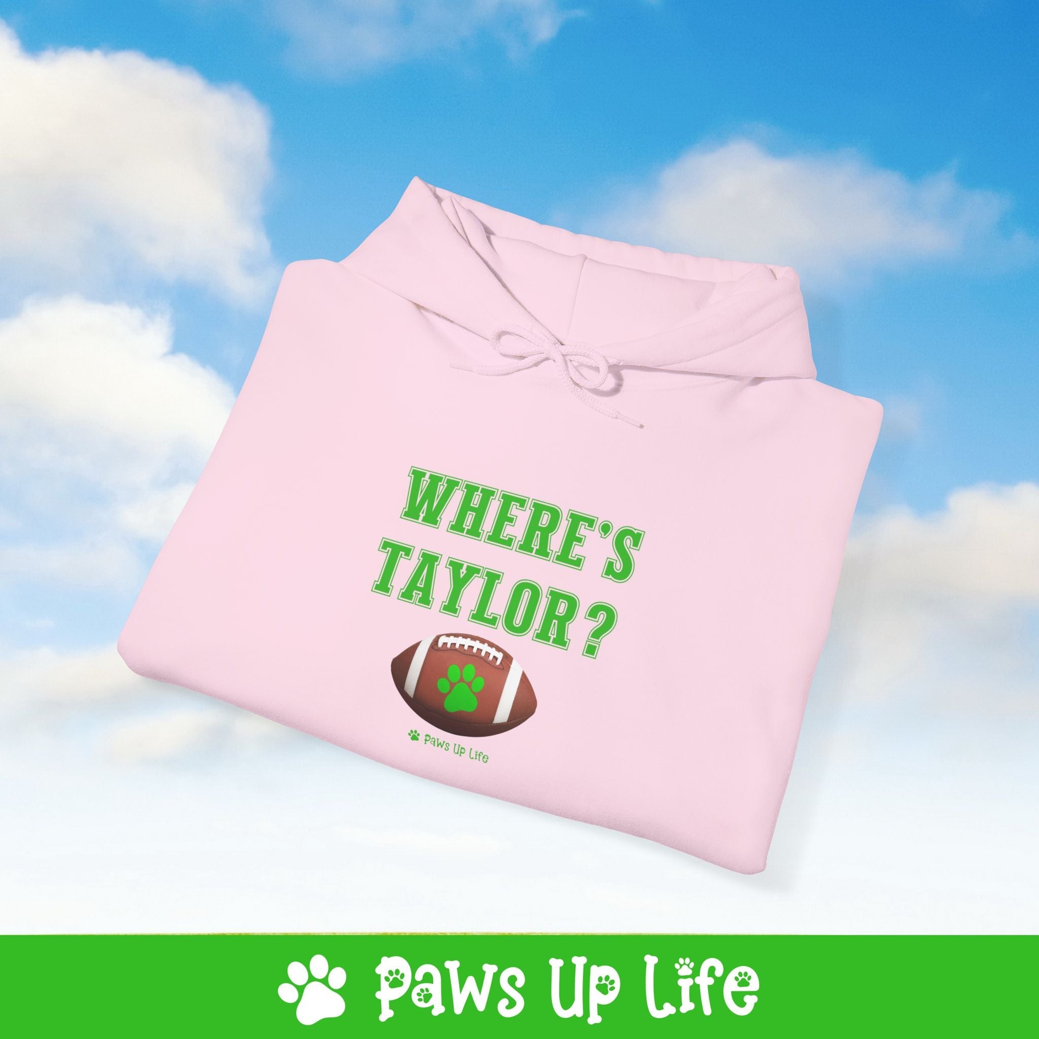 Where's Taylor Football Unisex Hoodie Hooded Sweatshirt Classic Cotton | Paws Up Life, LLC