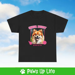 Pomeranian Football Cheer Buddy Cheerleading Dog Tee, Shirt, Unisex Pet Lover Gift, Dog Mom Dad Tshirt, Animal Rescue Advocate, Cute Puppy Graphic Top Classic Collar | Paws Up Life, LLC