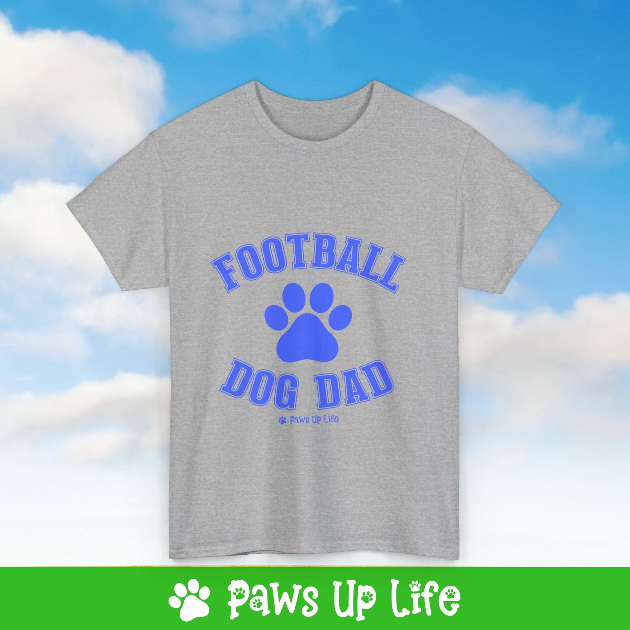 Football Dog Dad Tee, Shirt, Unisex Pet Lover Gift, Dog Mom Dad Tshirt, Animal Rescue Advocate, Cute Puppy Graphic Top Classic Collar